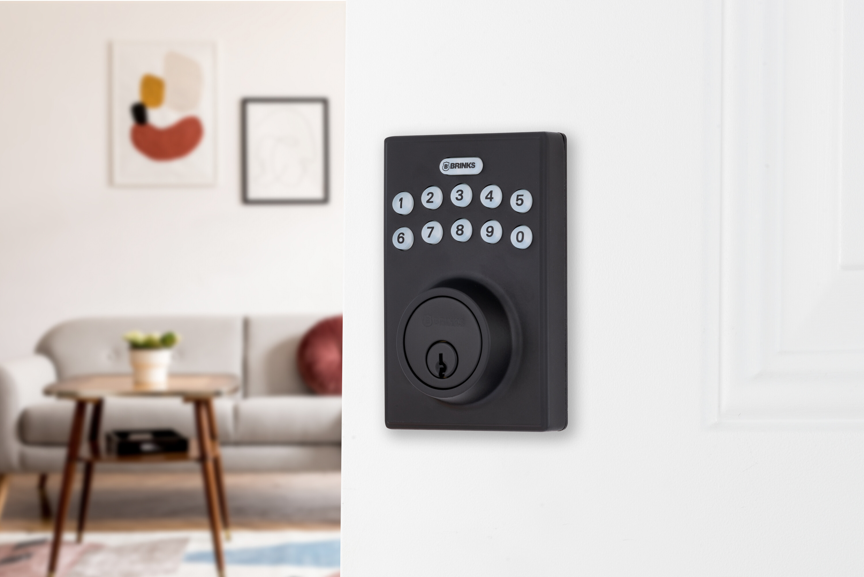 Brinks Electronic Keypad Deadbolt with PROGUARD™, Contemporary