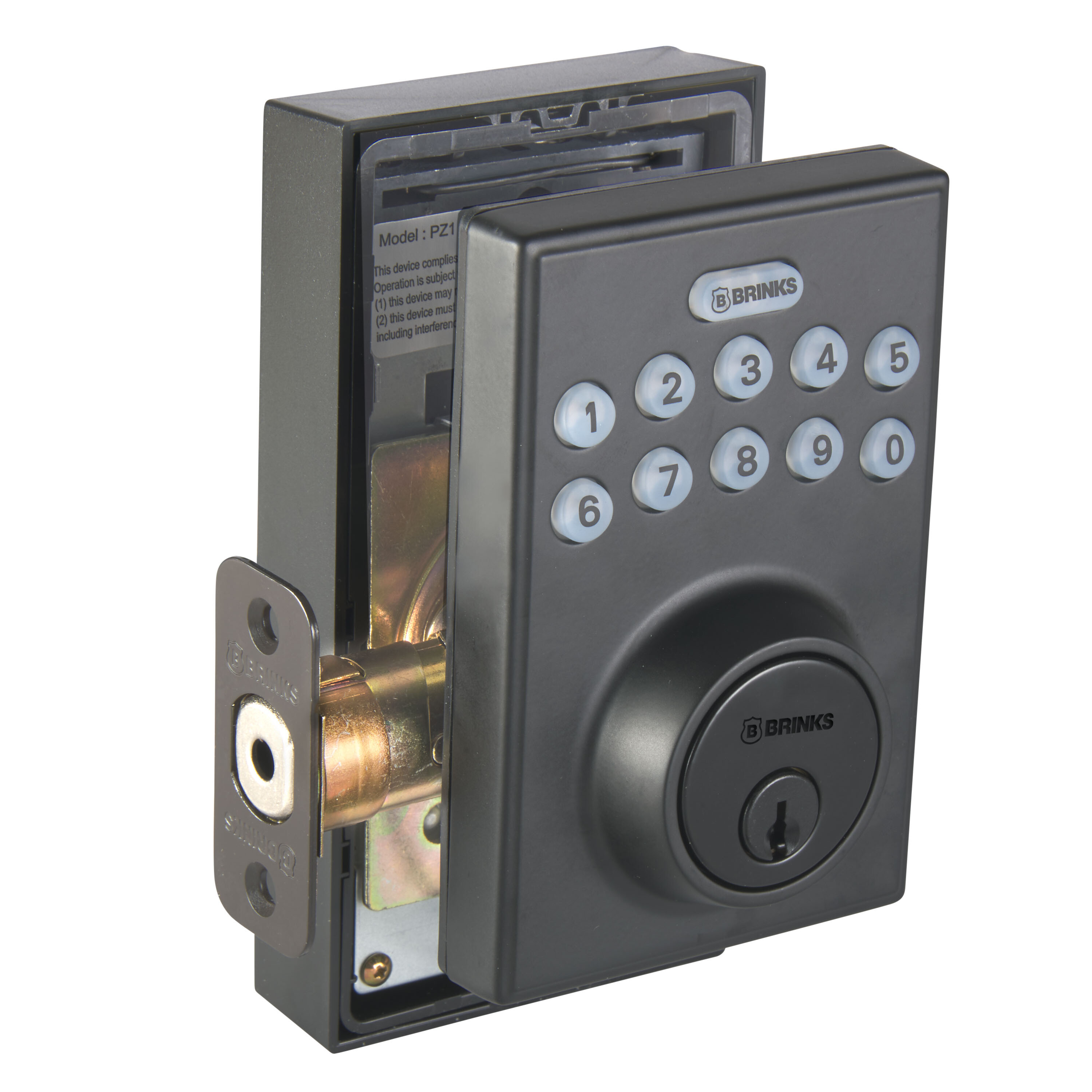 Brinks Electronic Keypad Deadbolt with PROGUARD™, Contemporary