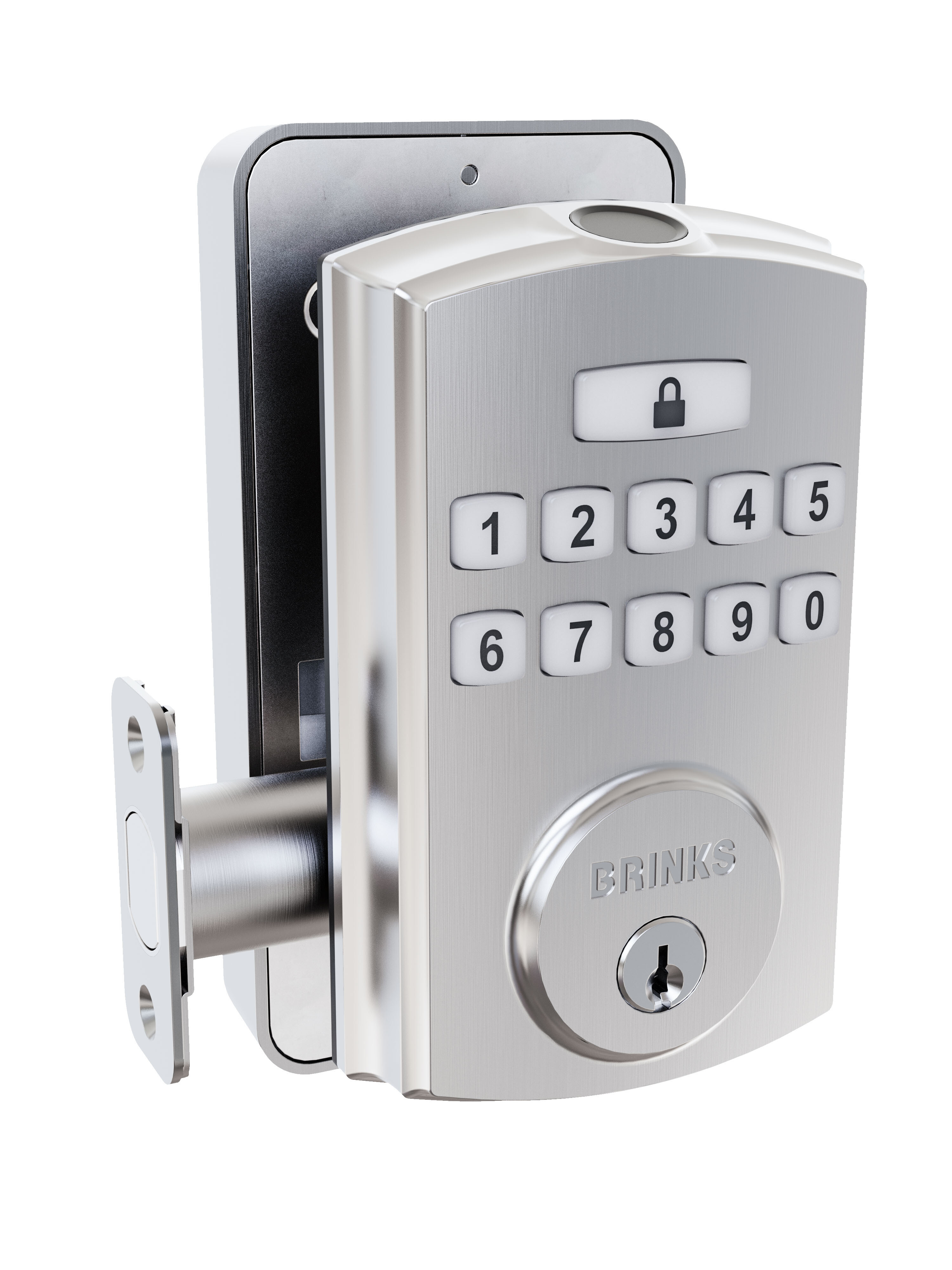 Brinks Electronic Fingerprint/Keypad Deadbolt with PROGUARD™, Transit
