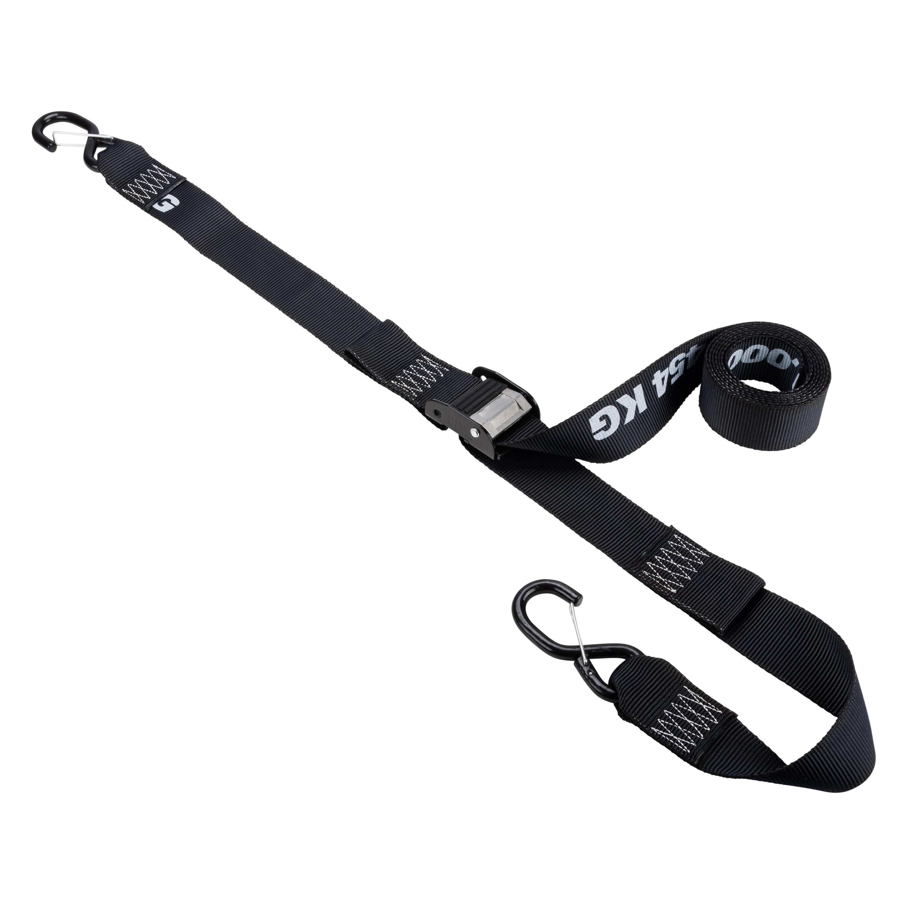 Boxer 1 x 9' Cam Buckle Tie Down - Enhanced with S Hooks and Loop
