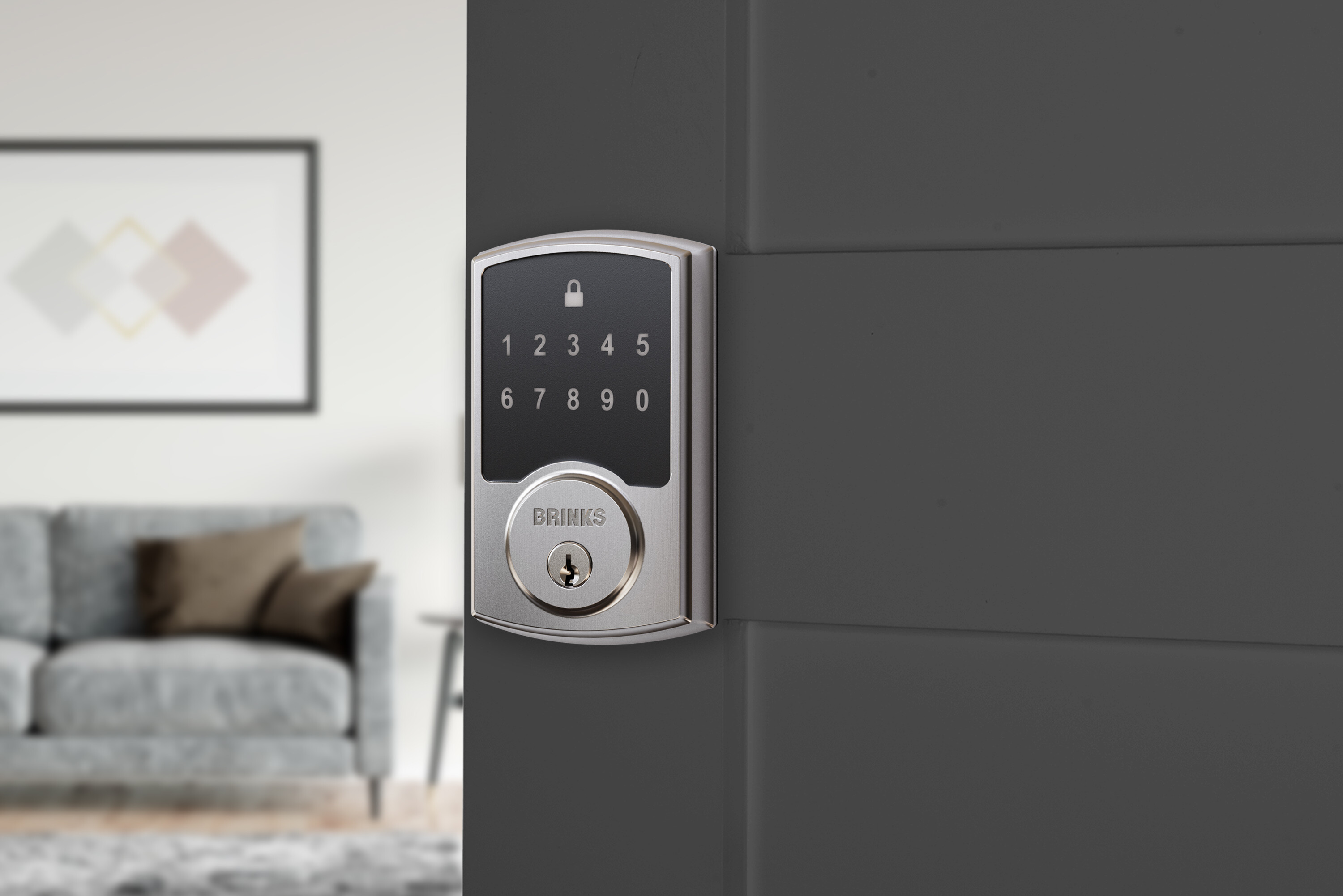 Brinks Electronic Touchpad Deadbolt with PRO-GUARD™, Transitional