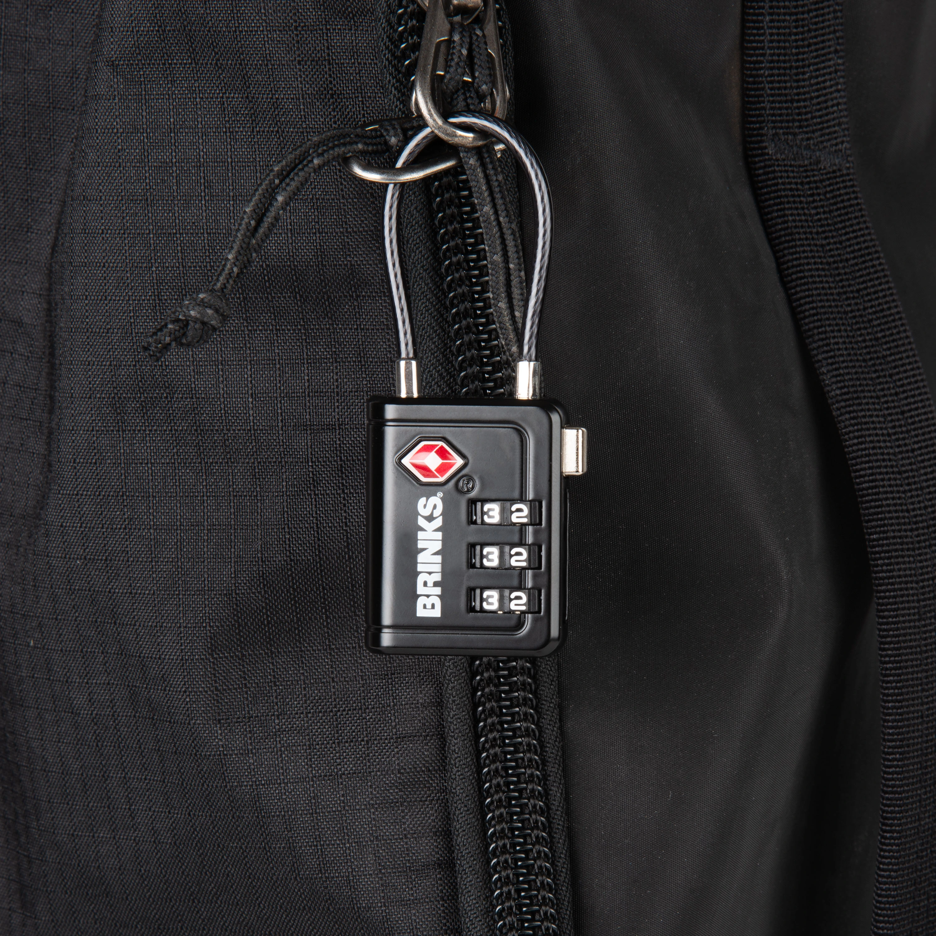 Brinks TSA Accepted Indicator Luggage Lock, Black, 4 Pack variant image view