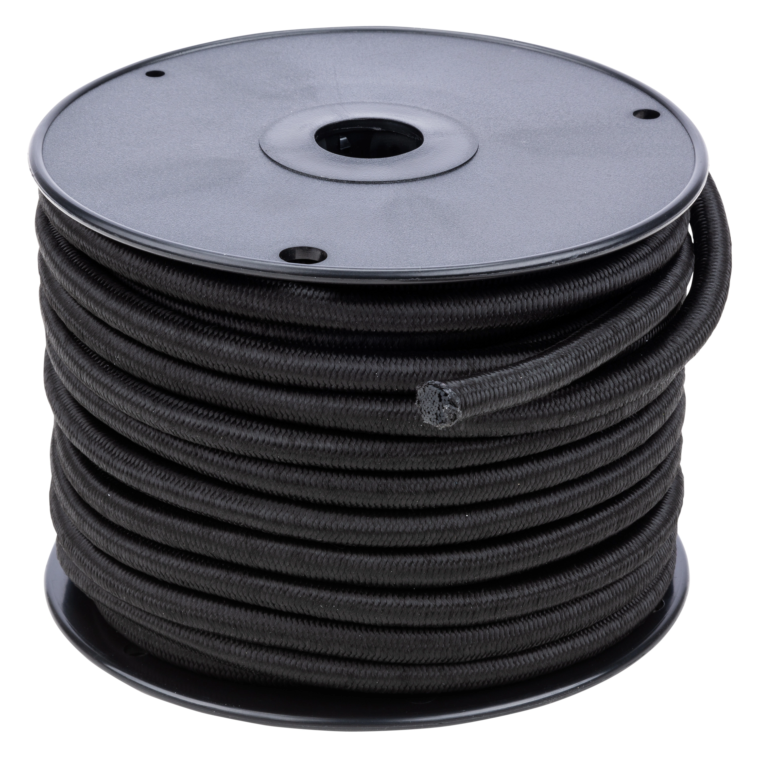 3/8" x 75' Black Bungee Cord Reel