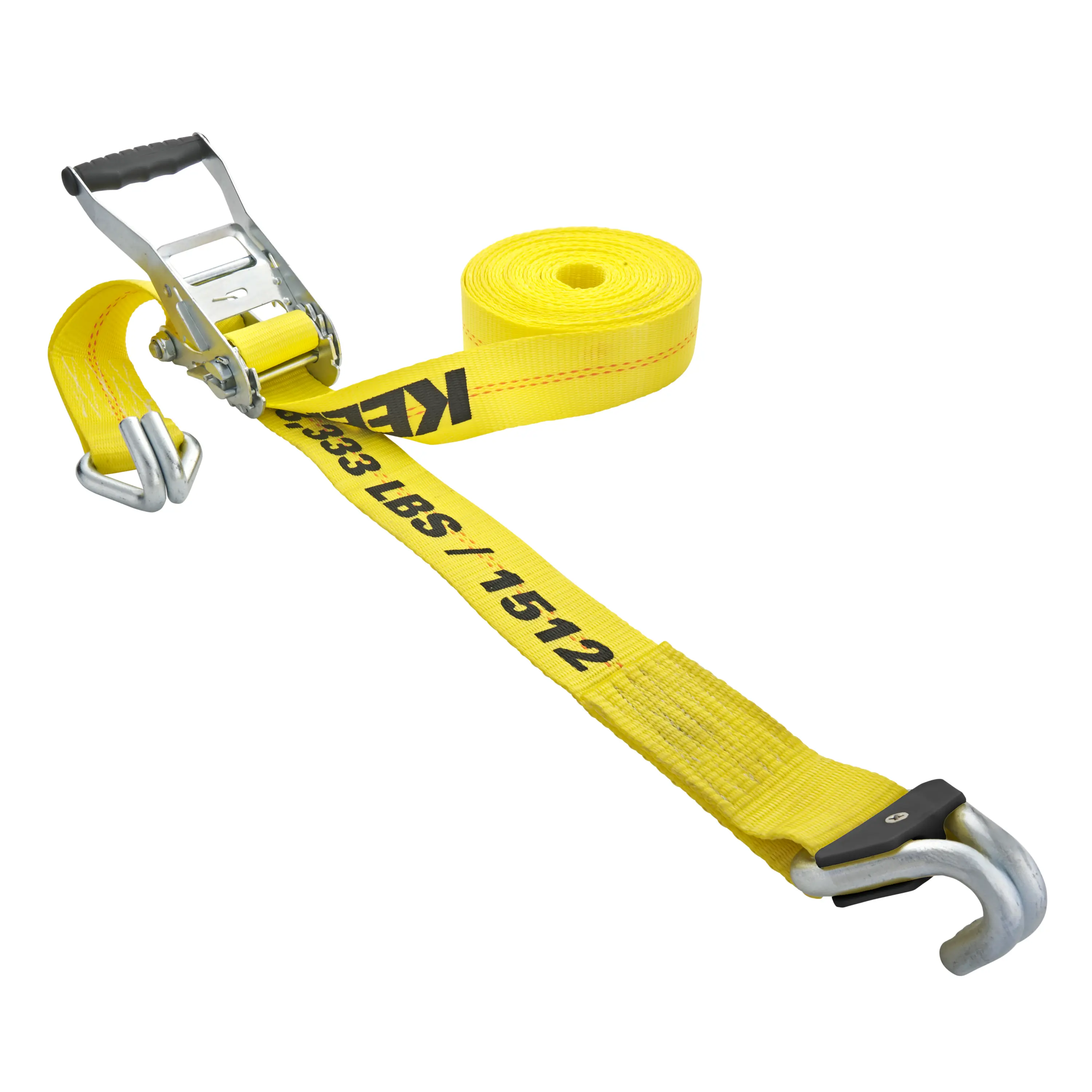 2" x 27' HEAVY-DUTY RATCHET STRAP TIE-DOWN W/ MAGNETIC DOUBLE-J HOOK variant image view