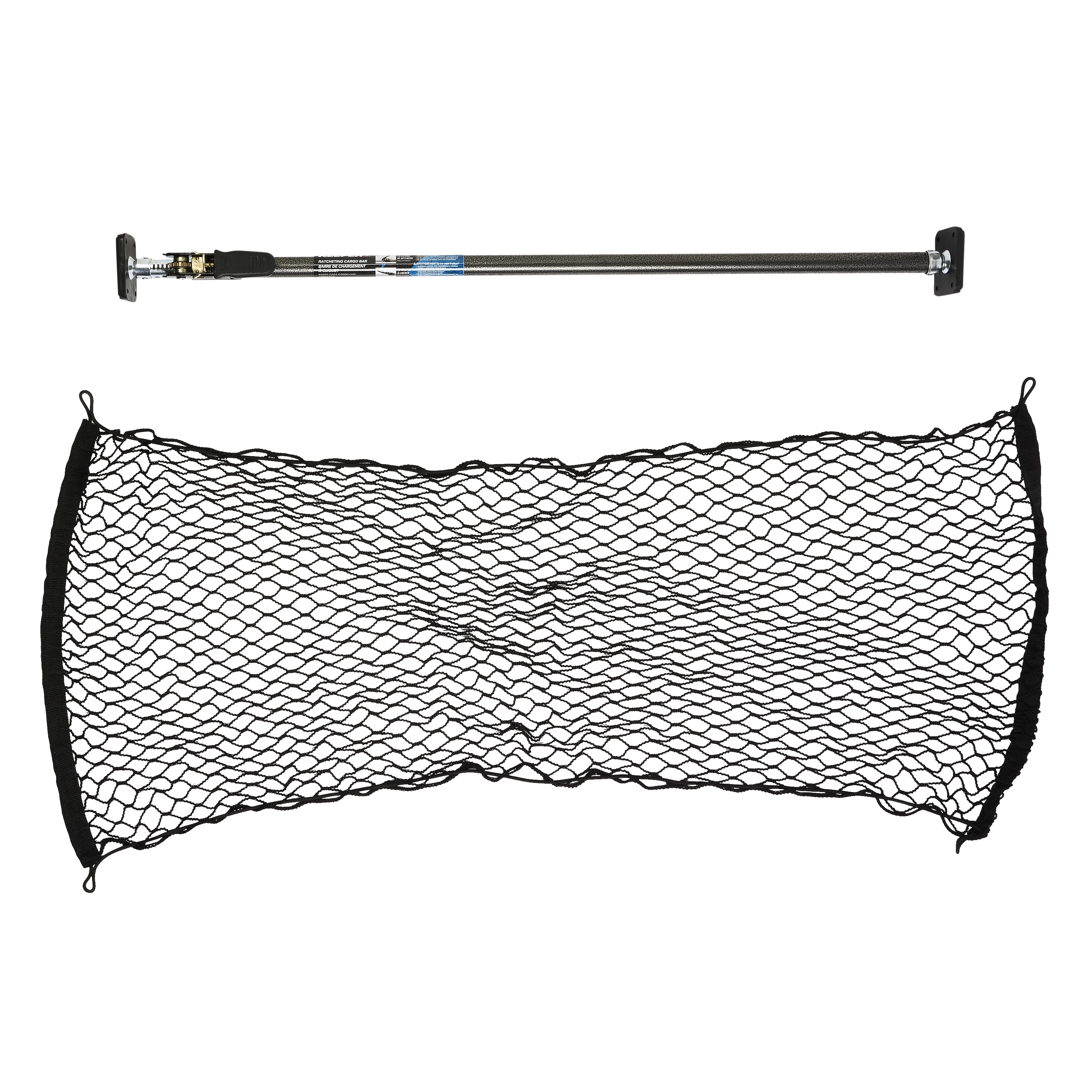 40" to 70" Ratcheting Cargo Bar with Storage Net variant image view