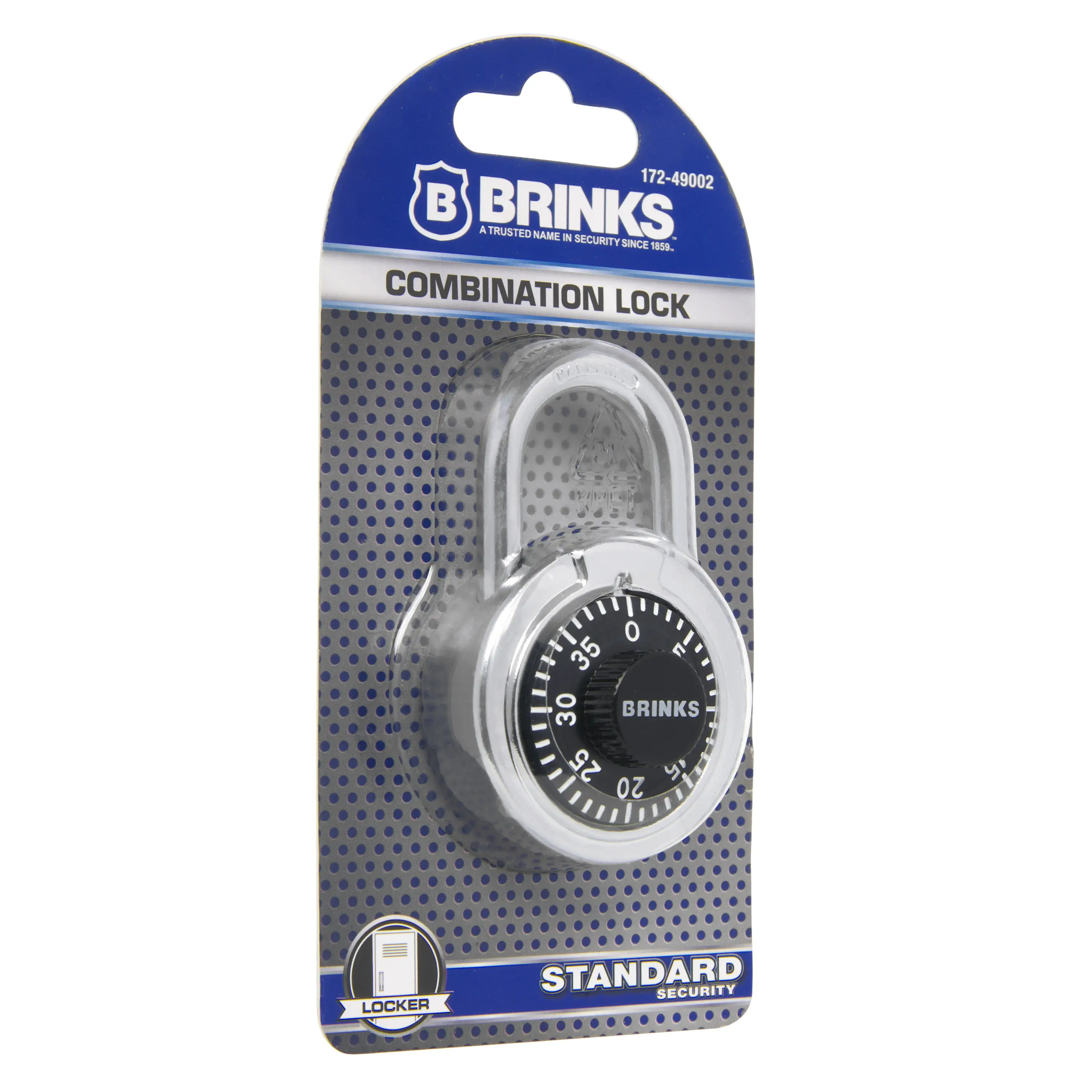 Brinks Dial Combination Padlock, 1-7/8in (50mm) Wide with1in (25mm) Shackle variant image view
