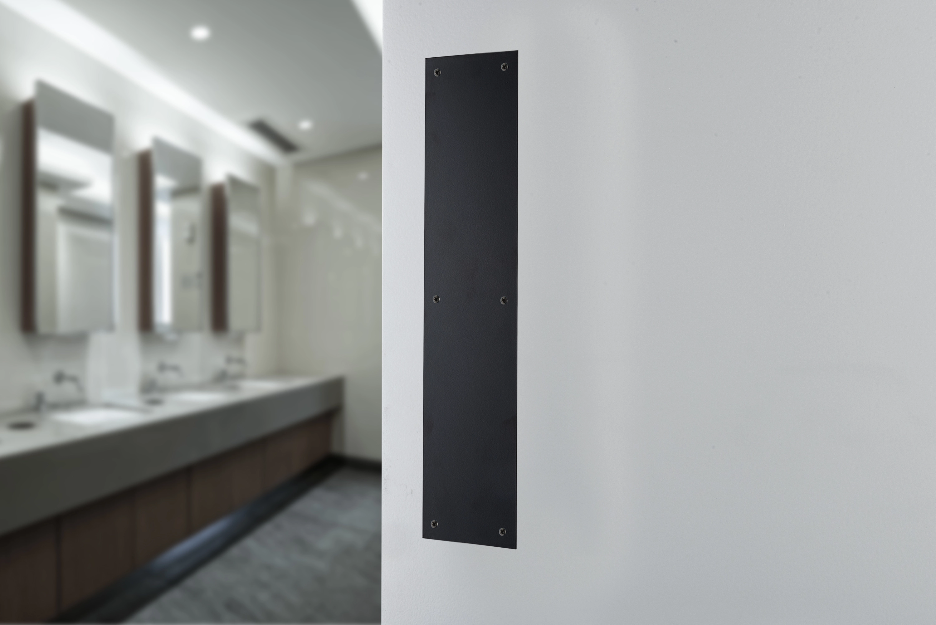 3.5"x15" Push Plate, Matte Black variant image view