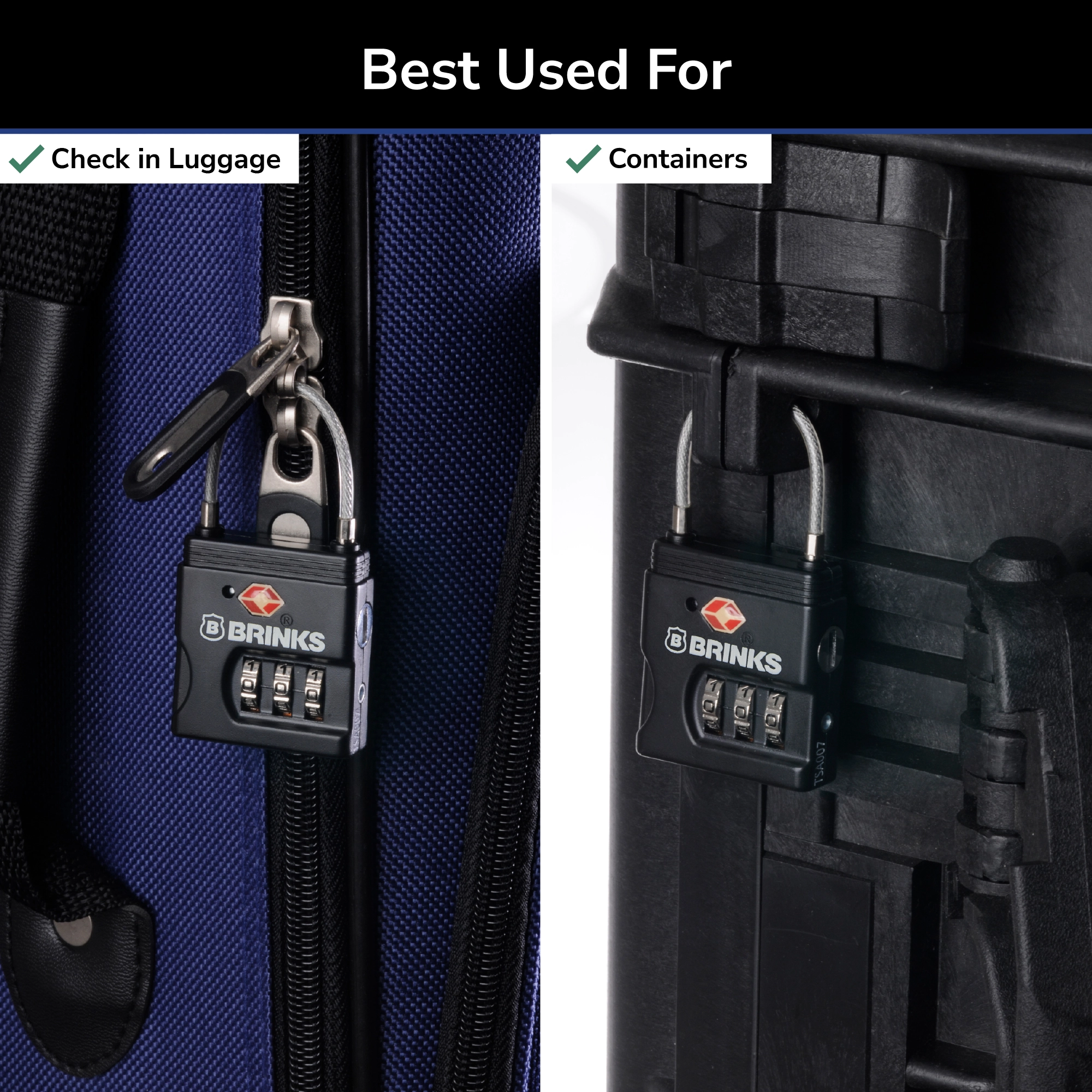 25mm 3-Dial Resettable Combination TSA Travel Lock variant image view