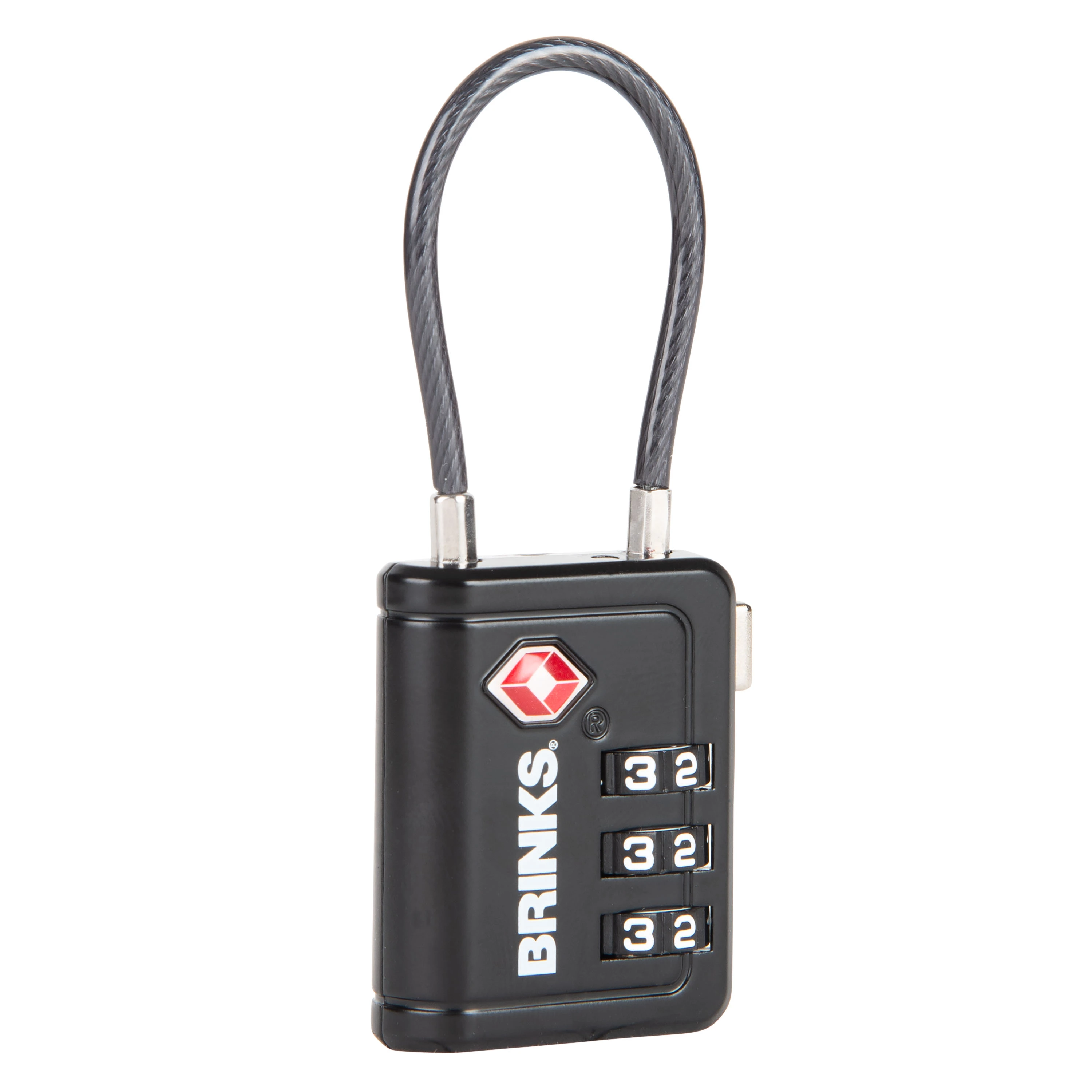 Brinks TSA Accepted Indicator Luggage Lock, Black, 4 Pack variant image view