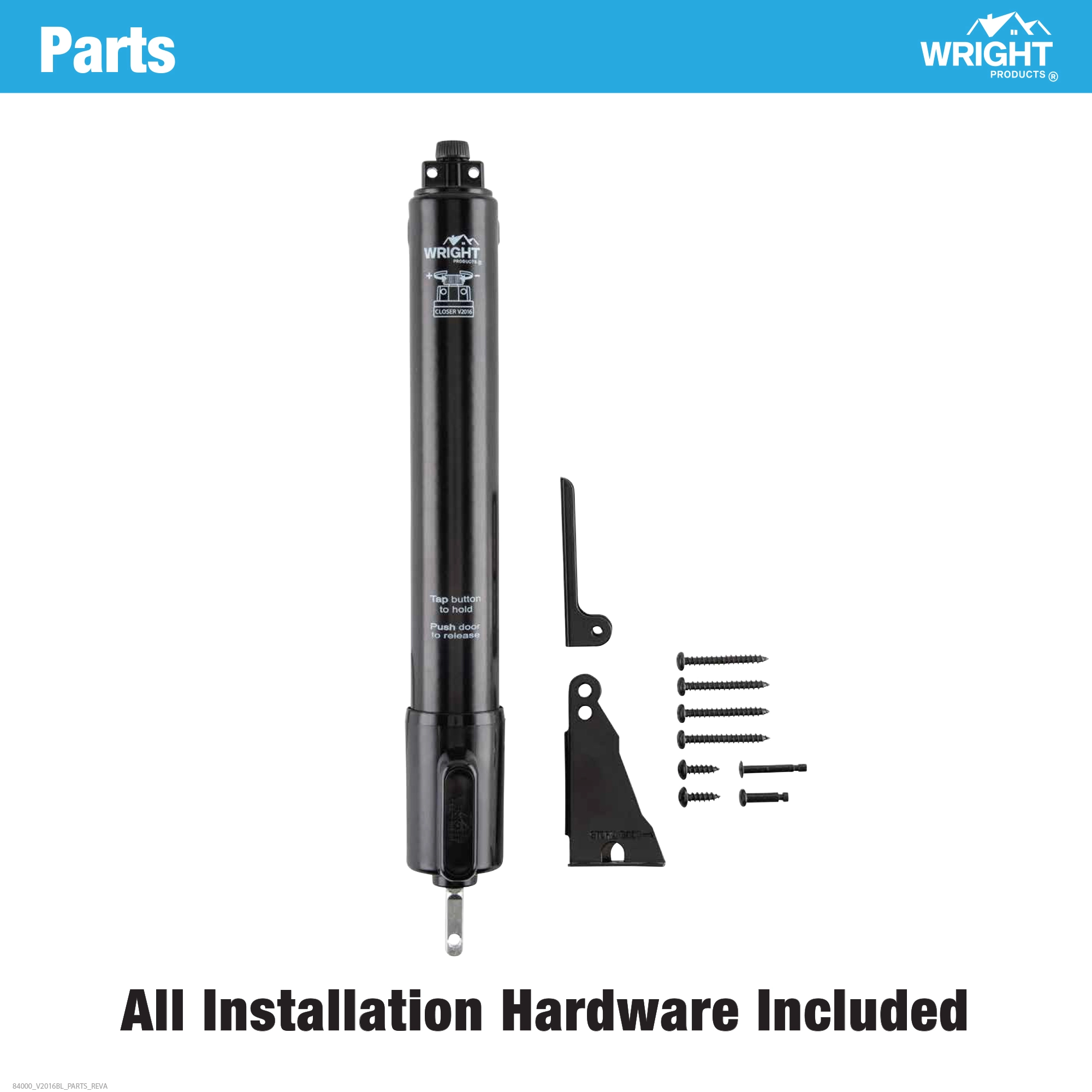 Heavy Duty Pneumatic Storm Door Closer with EZ-HOLD variant image view