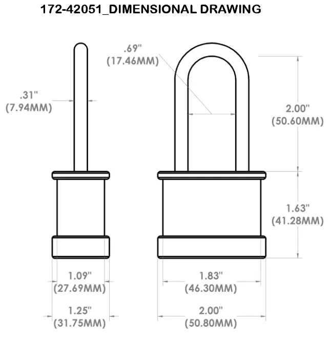172-42051 Dimension Drawing