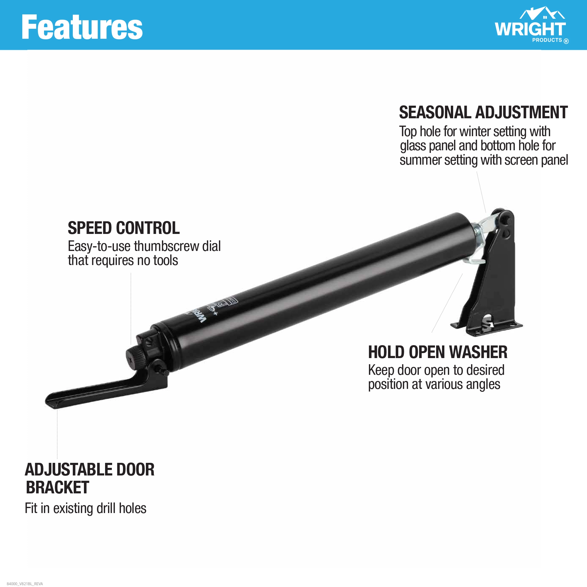 Standard Duty Pneumatic Closer variant image view