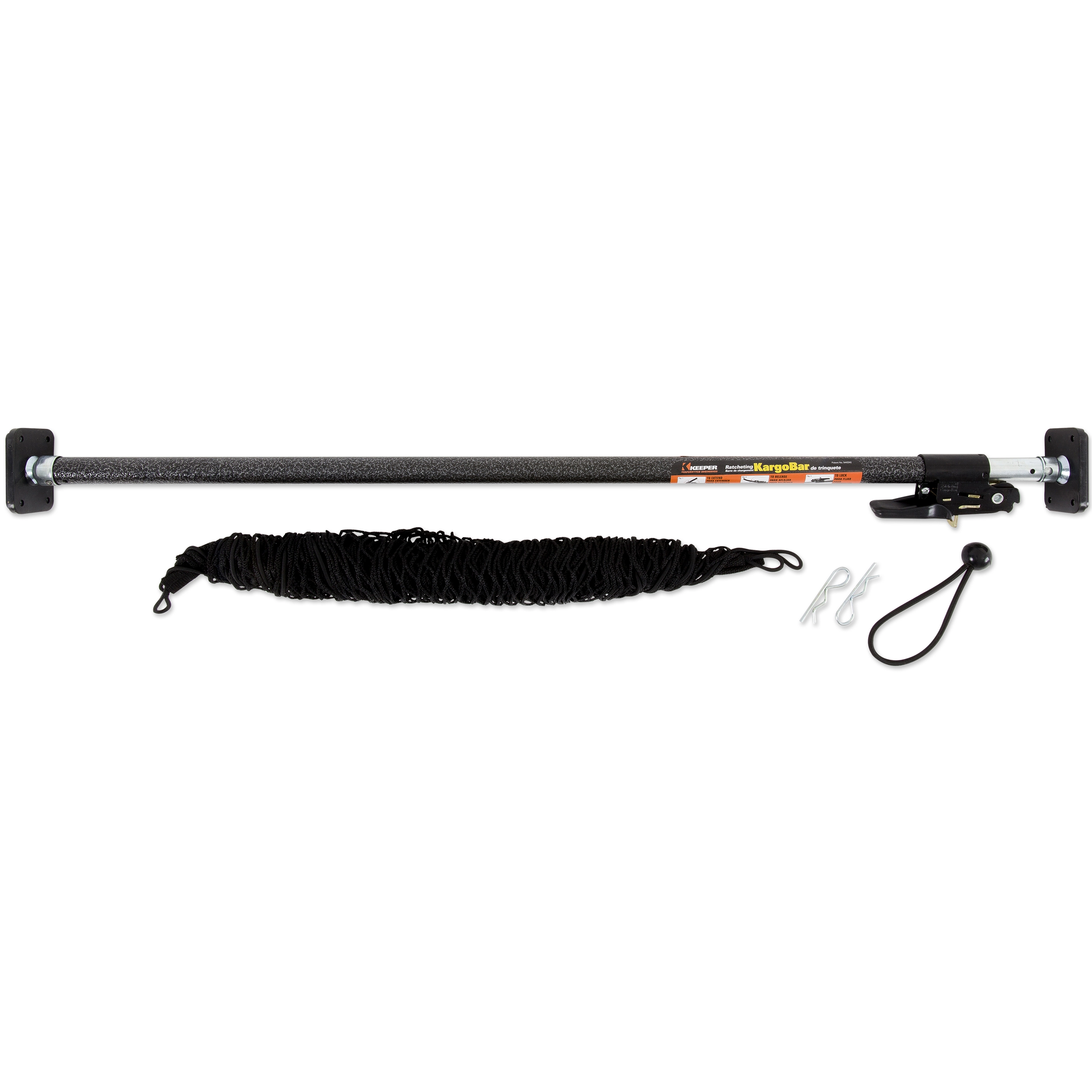 40" to 70" Ratcheting Cargo Bar with Storage Net variant image view