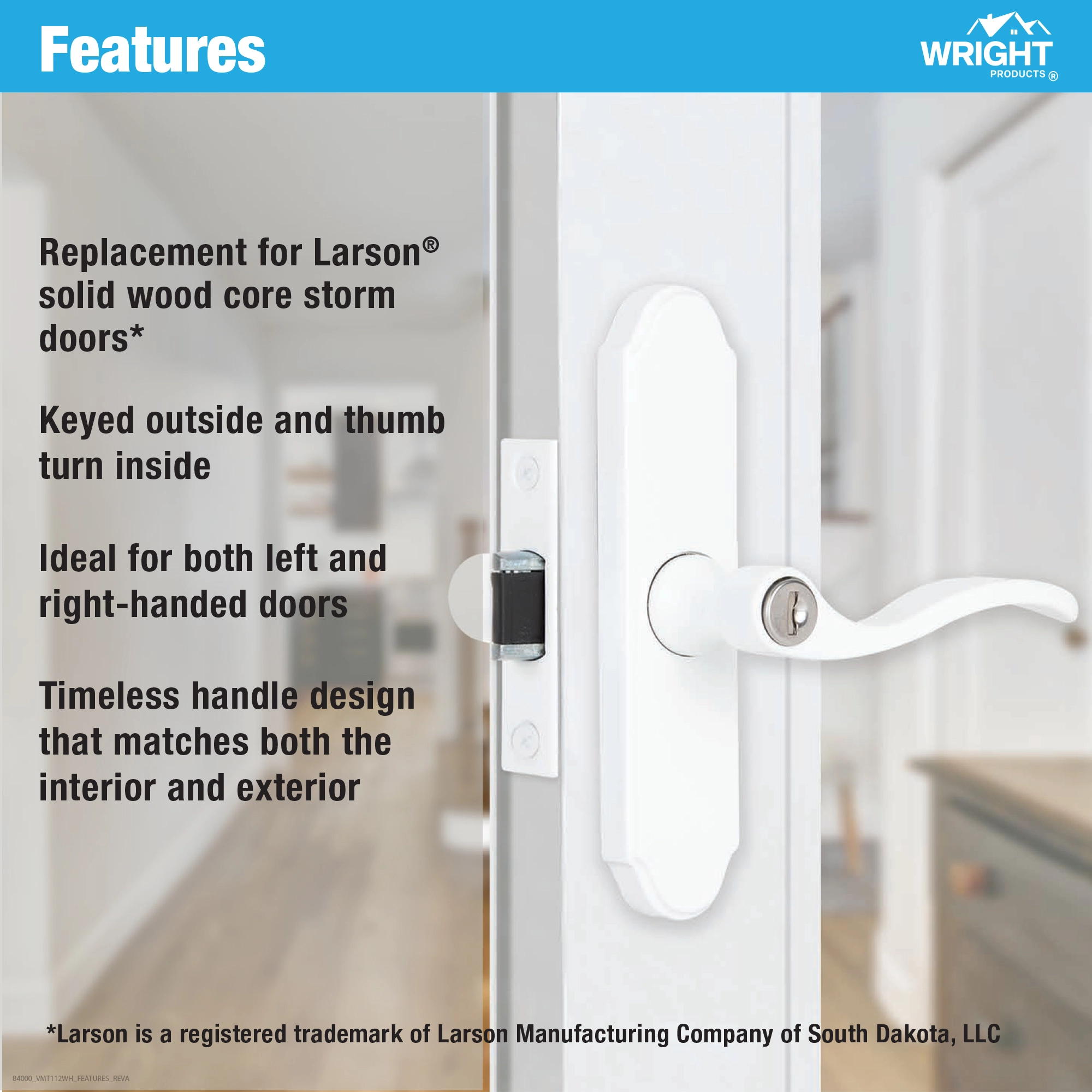 Serenade Mortise Leverset for Wood Core Doors variant image view