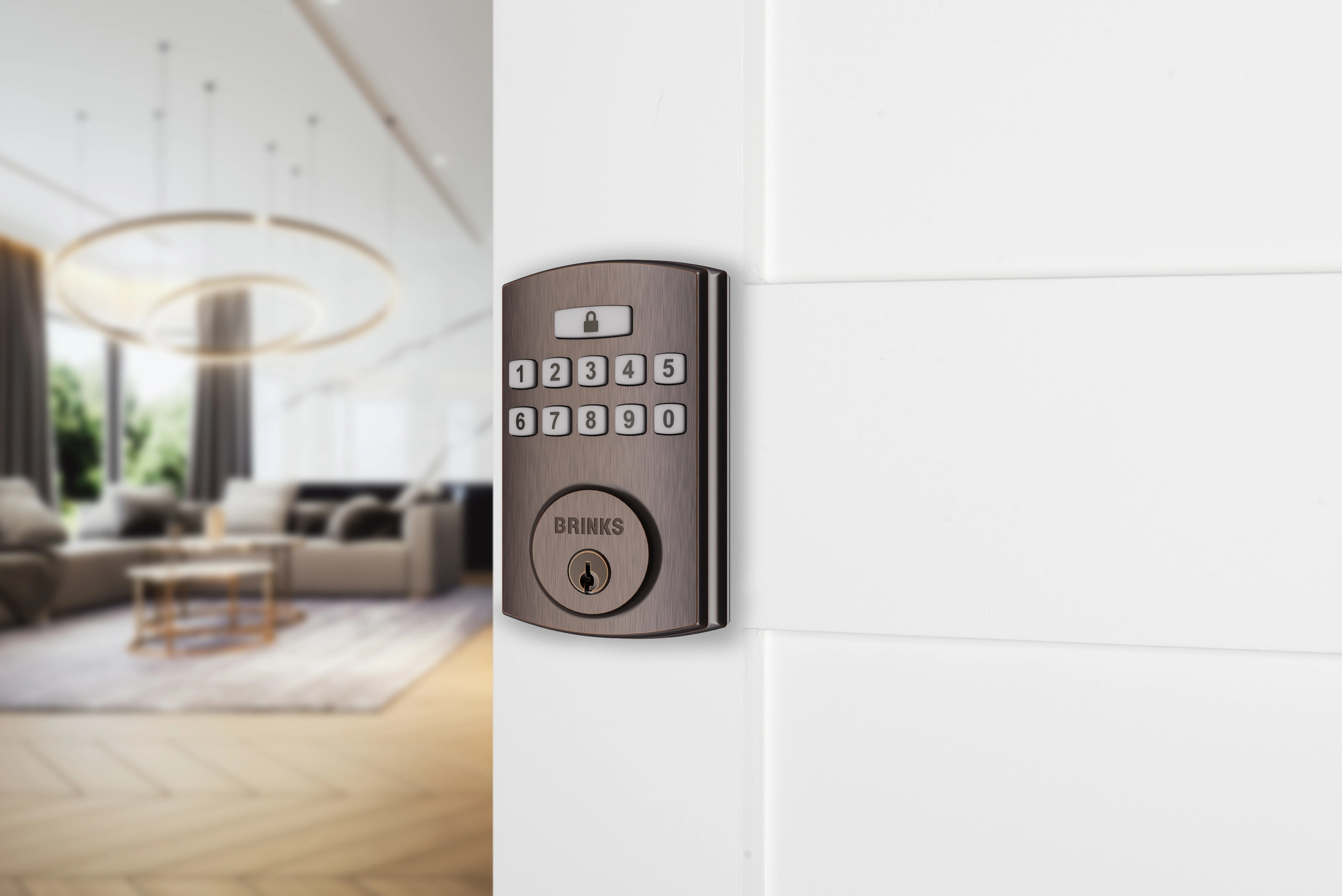 Brinks Electronic Keypad Deadbolt with PRO-GUARD™, Transitional
