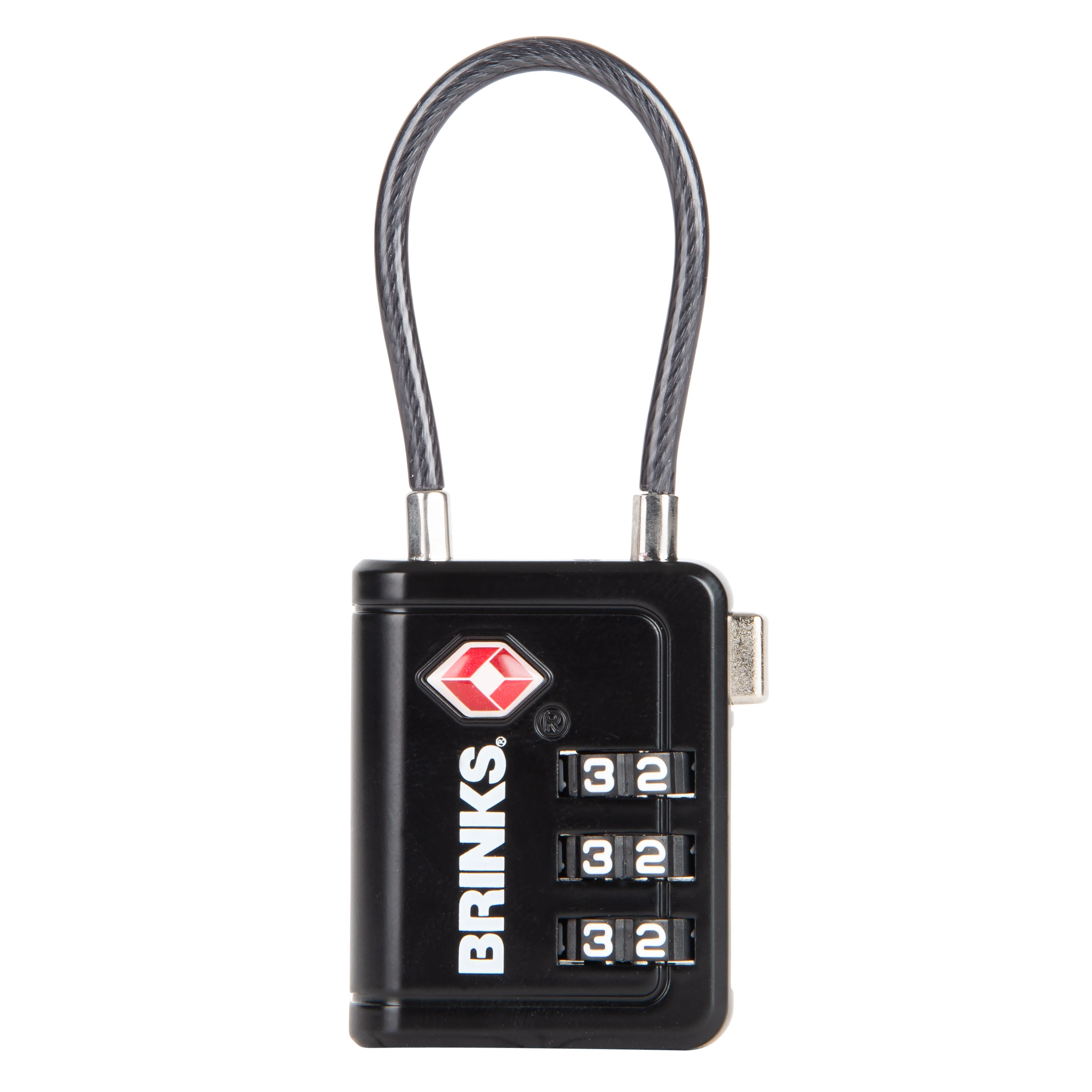Brinks TSA Accepted Indicator Luggage Lock, Black, 4 Pack variant image view