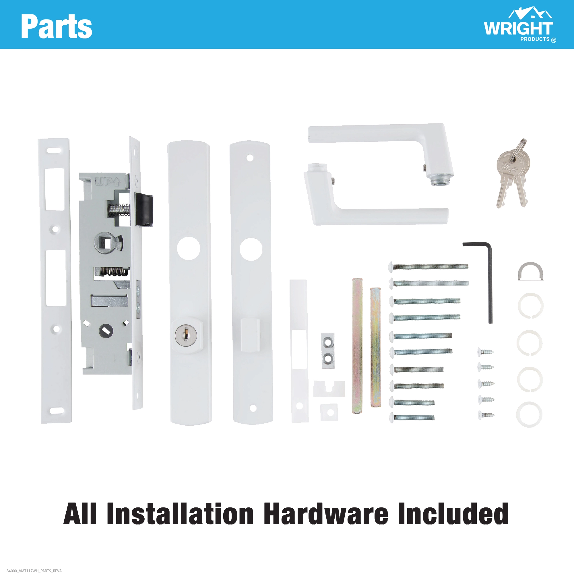 Ventana Contemporary Mortise Keyed Lever Mount Latch with Deadbolt variant image view