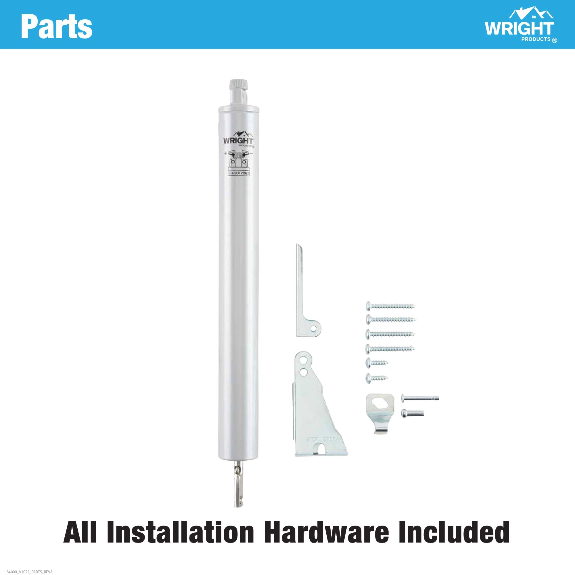 Standard Duty Pneumatic Screen and Storm Door Closer variant image view