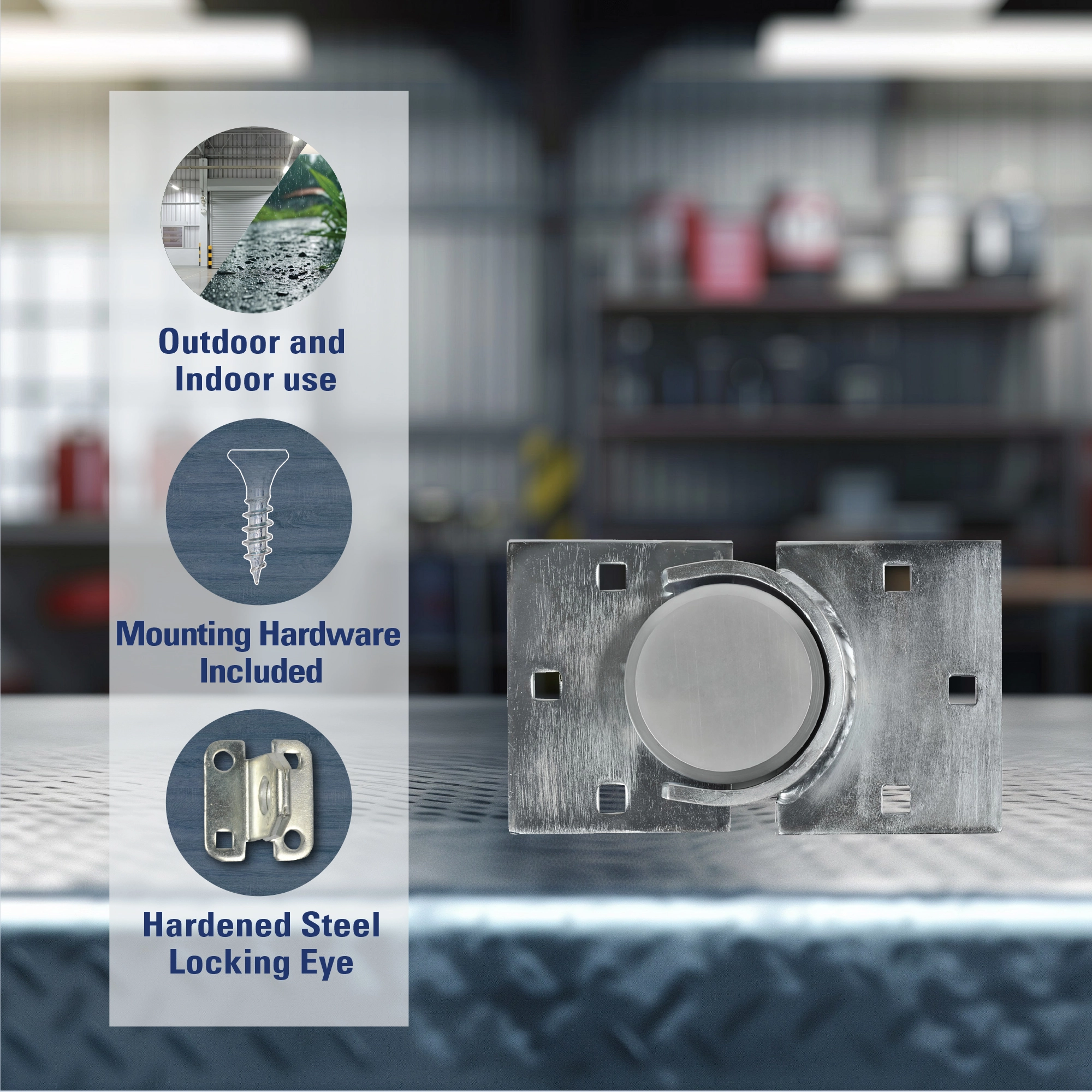 Commercial Puck Lock with Round Hasp variant image view