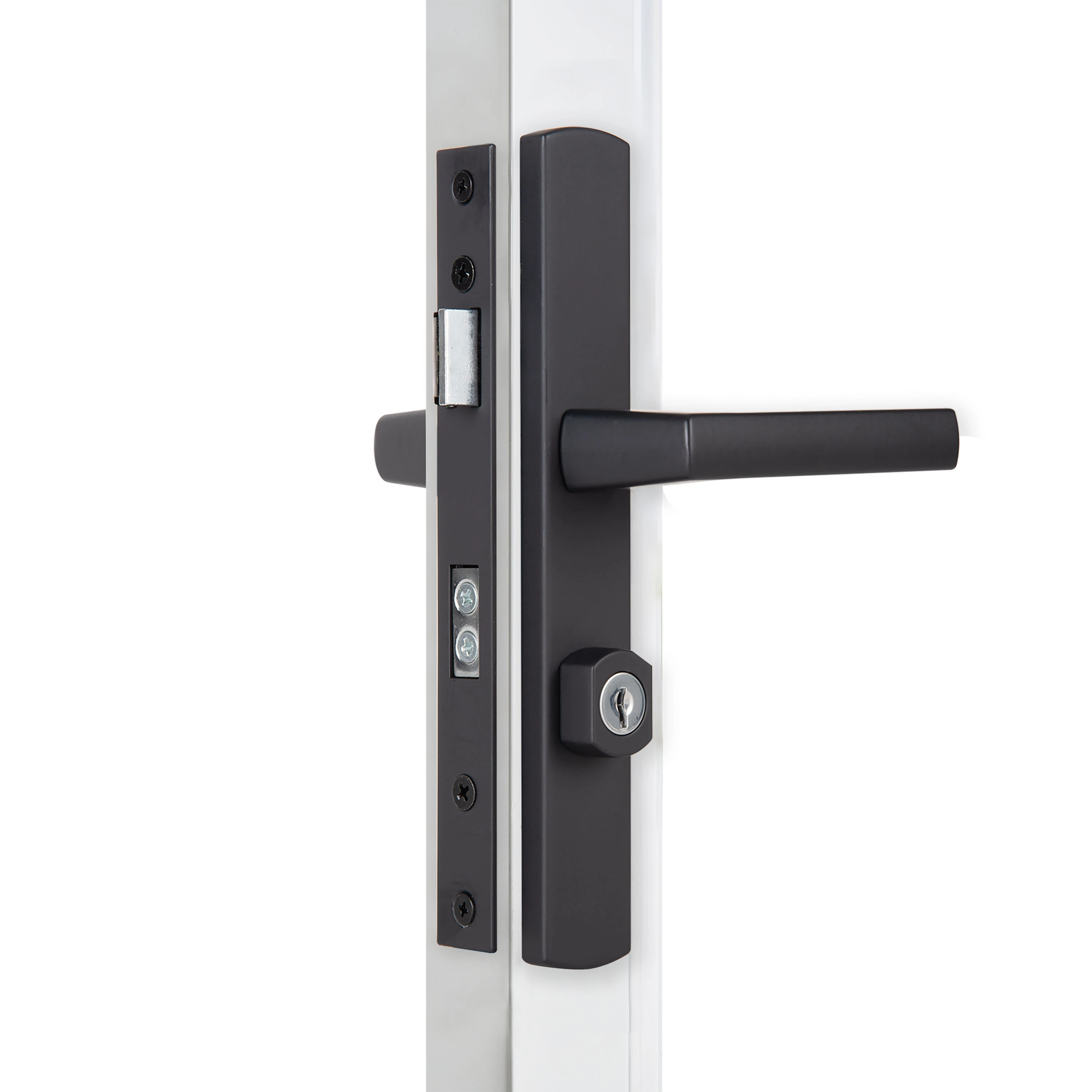 Ventana Contemporary Mortise Keyed Lever Mount Latch with Deadbolt variant image view