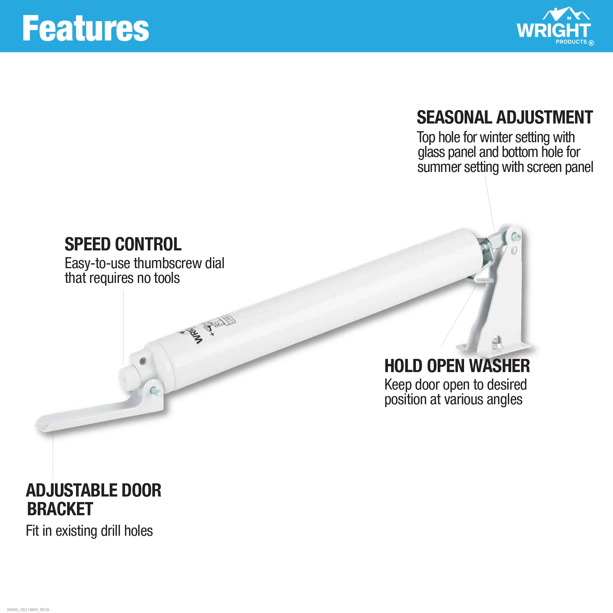 Standard Duty Pneumatic Closer variant image view