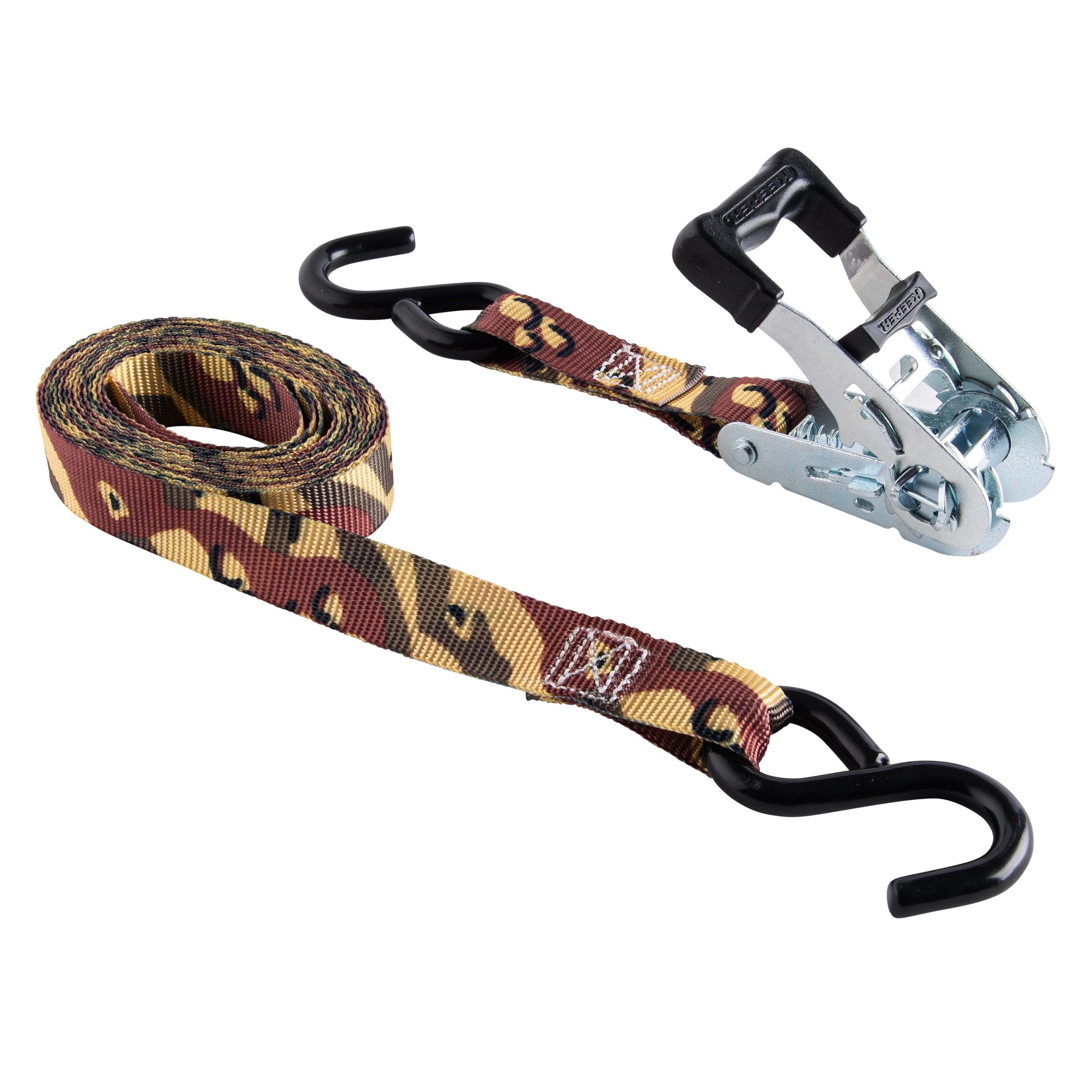 1” x 12’ Camo Ratchet Tie-Down with Open Handle variant image view