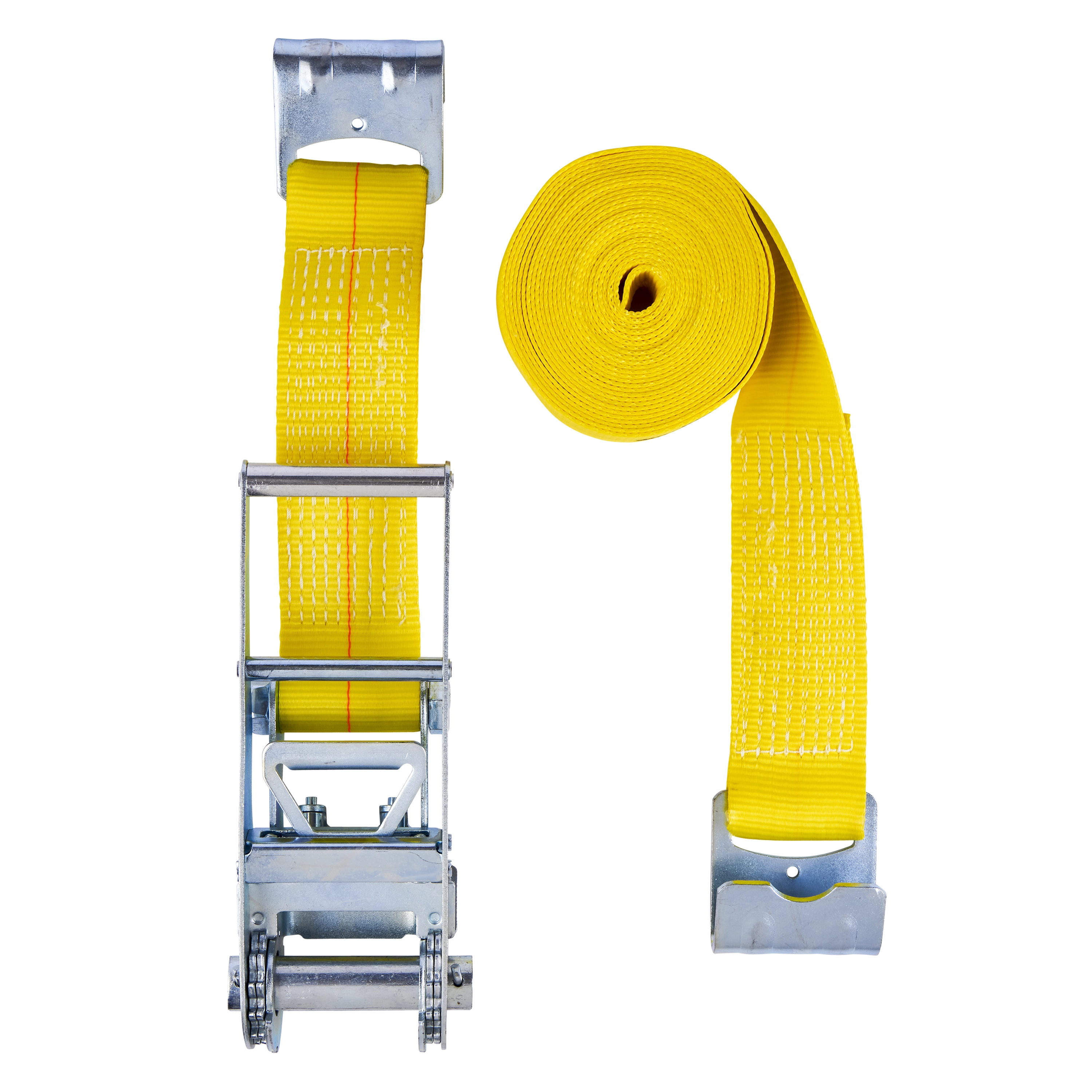 3" x 27' Heavy-Duty Ratchet Strap Tie-Down with Flat Hooks variant image view