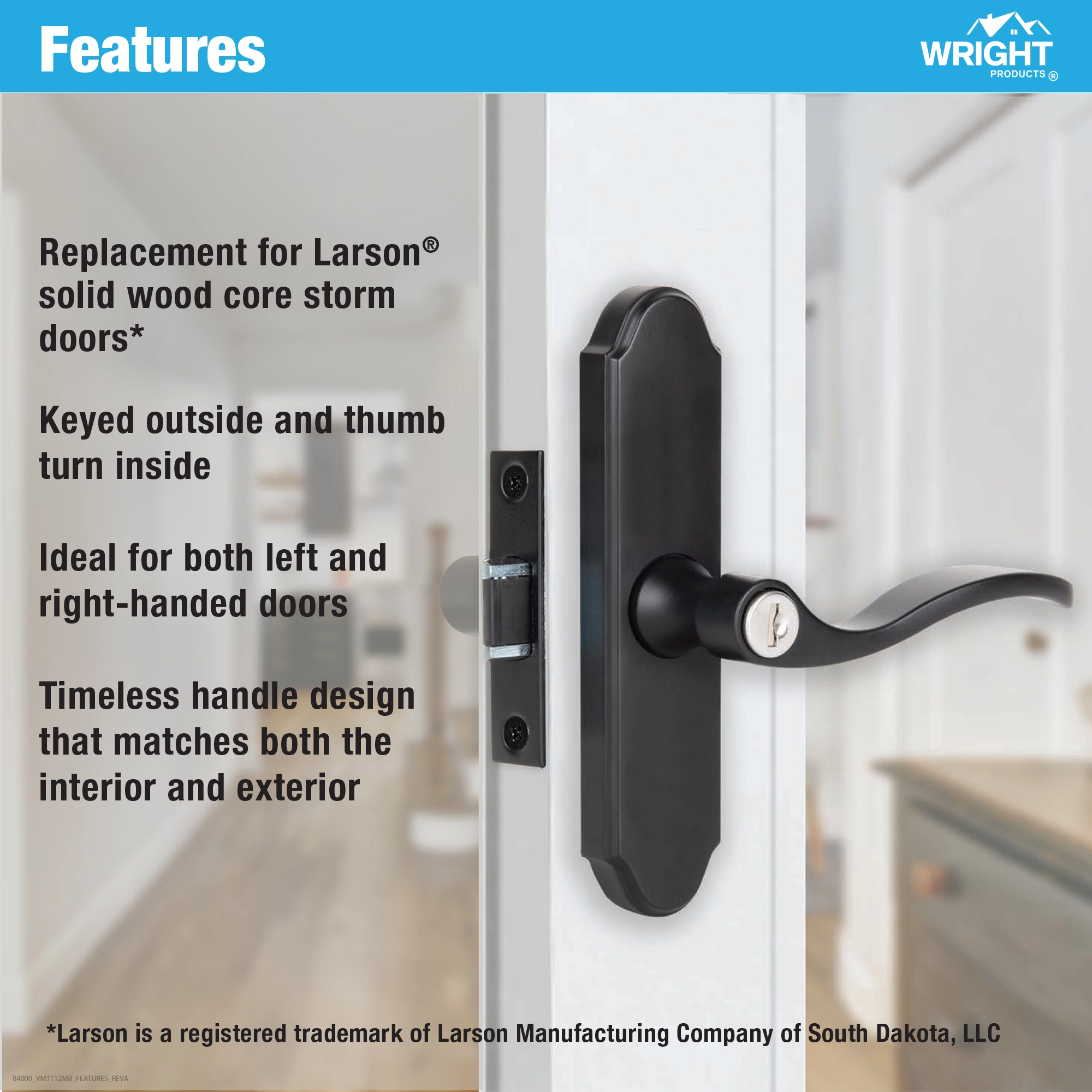Serenade Mortise Leverset for Wood Core Doors variant image view