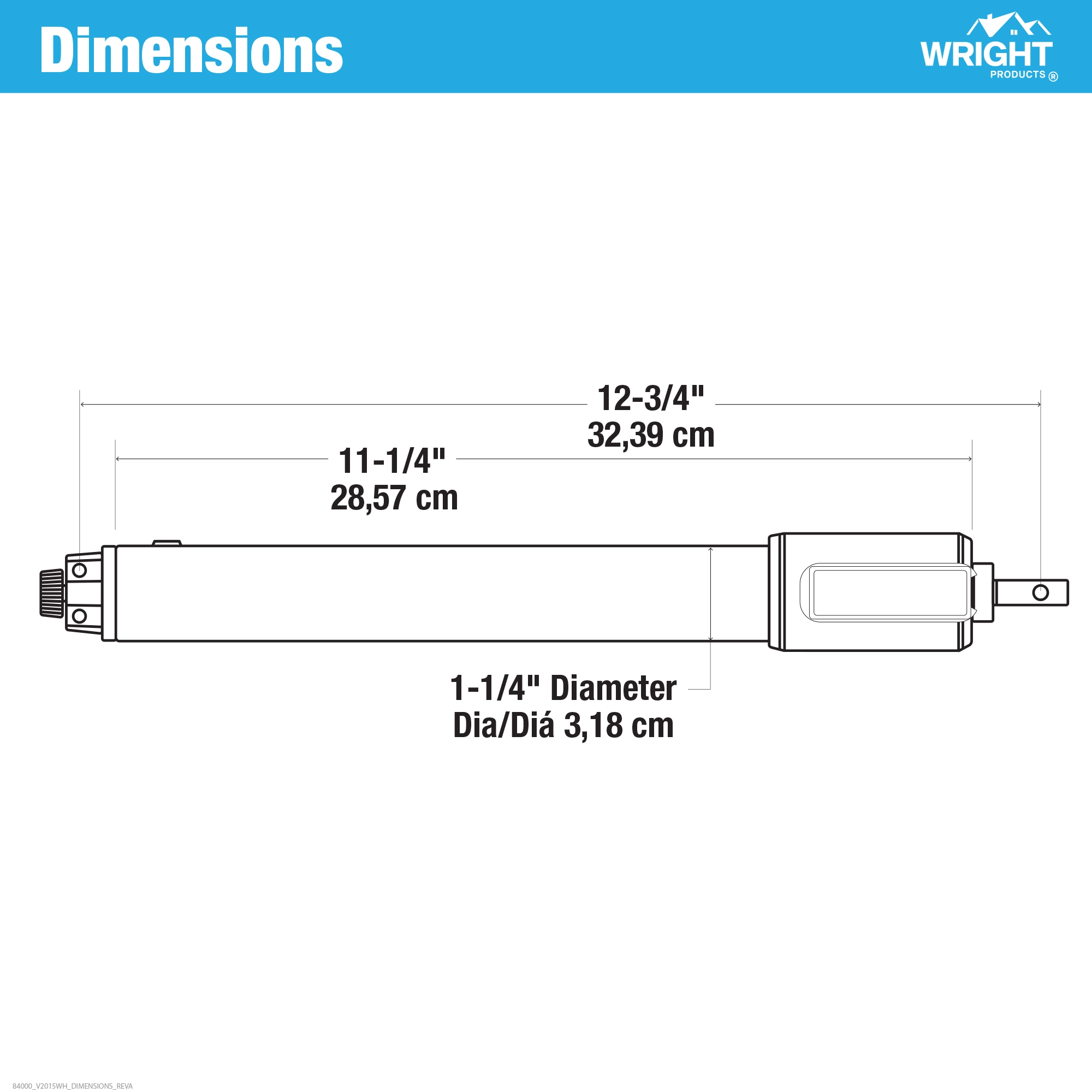 Standard Duty Pneumatic Screen and Storm Door Closer with EZ-HOLD variant image view
