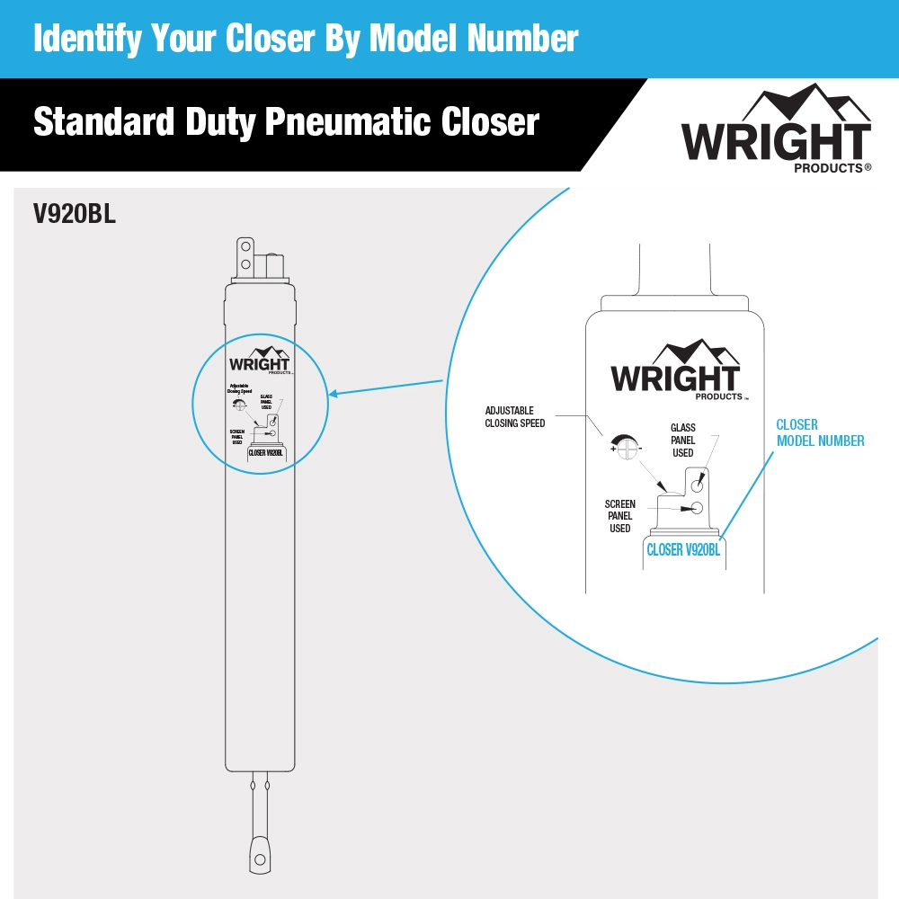 Standard Duty Pneumatic Closer variant image view