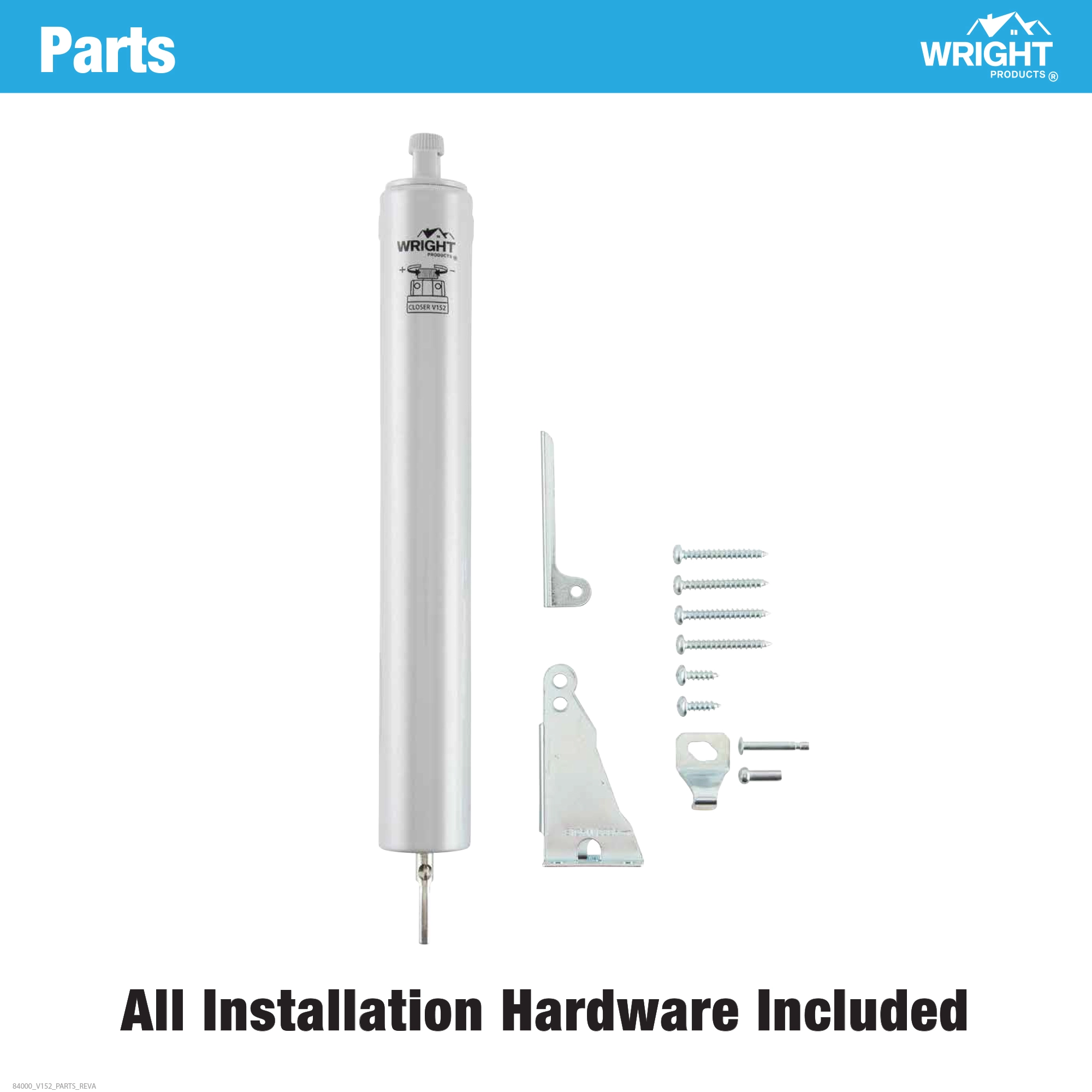 Heavy-Duty Pneumatic Storm Door Closer variant image view