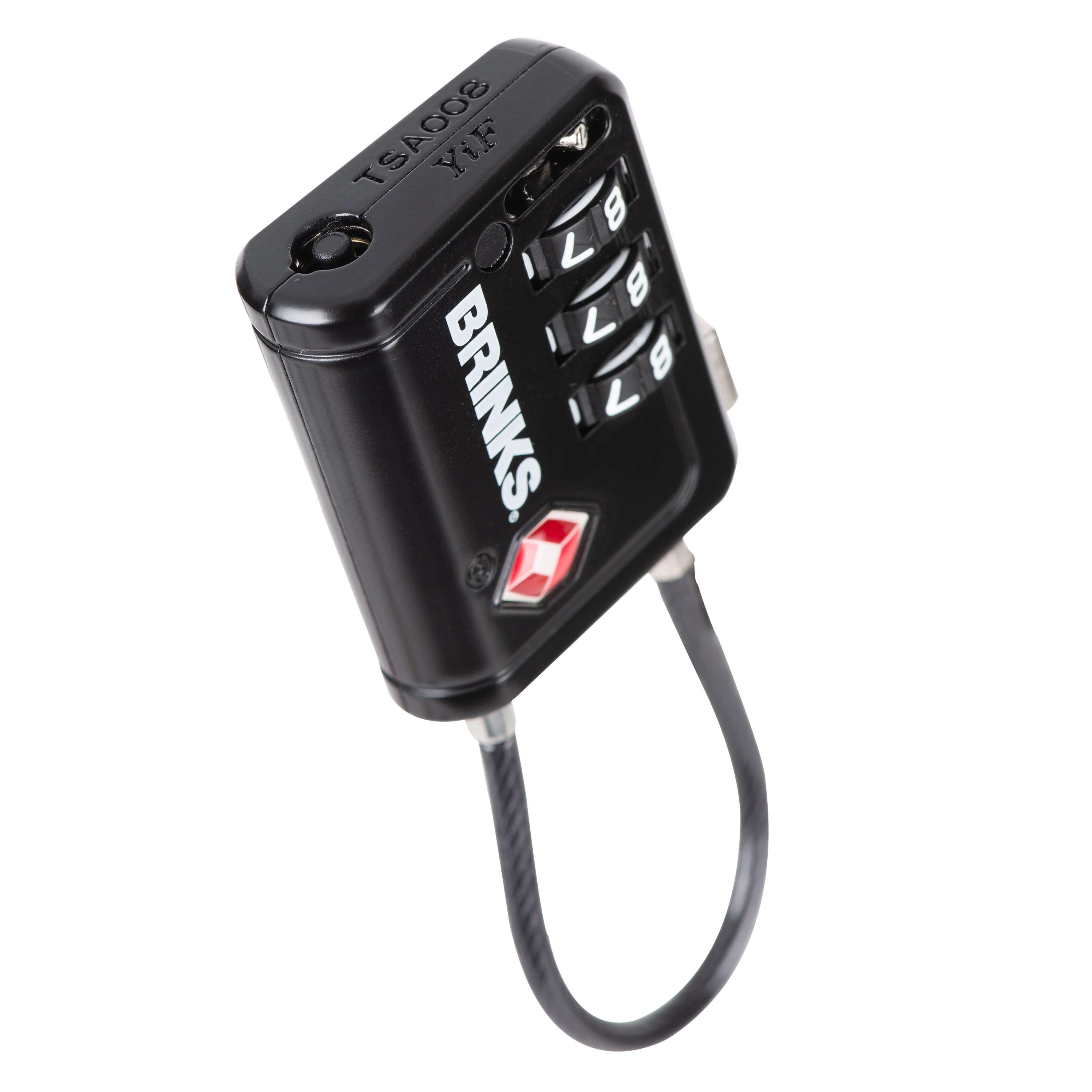 Brinks TSA Accepted Indicator Luggage Lock, Black, 4 Pack variant image view