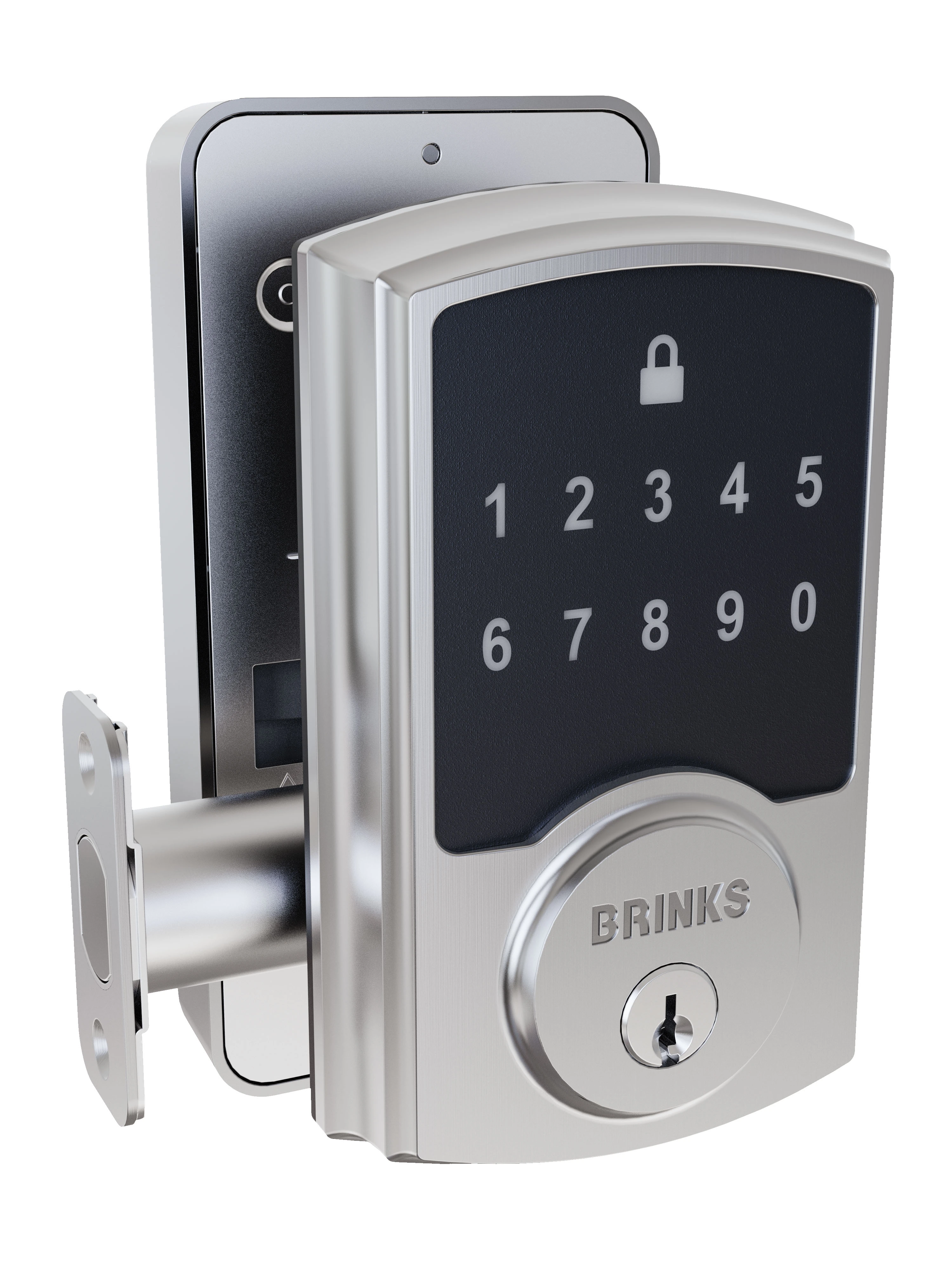 Brinks Electronic Touchpad Deadbolt with PRO-GUARD™, Transitional variant image view