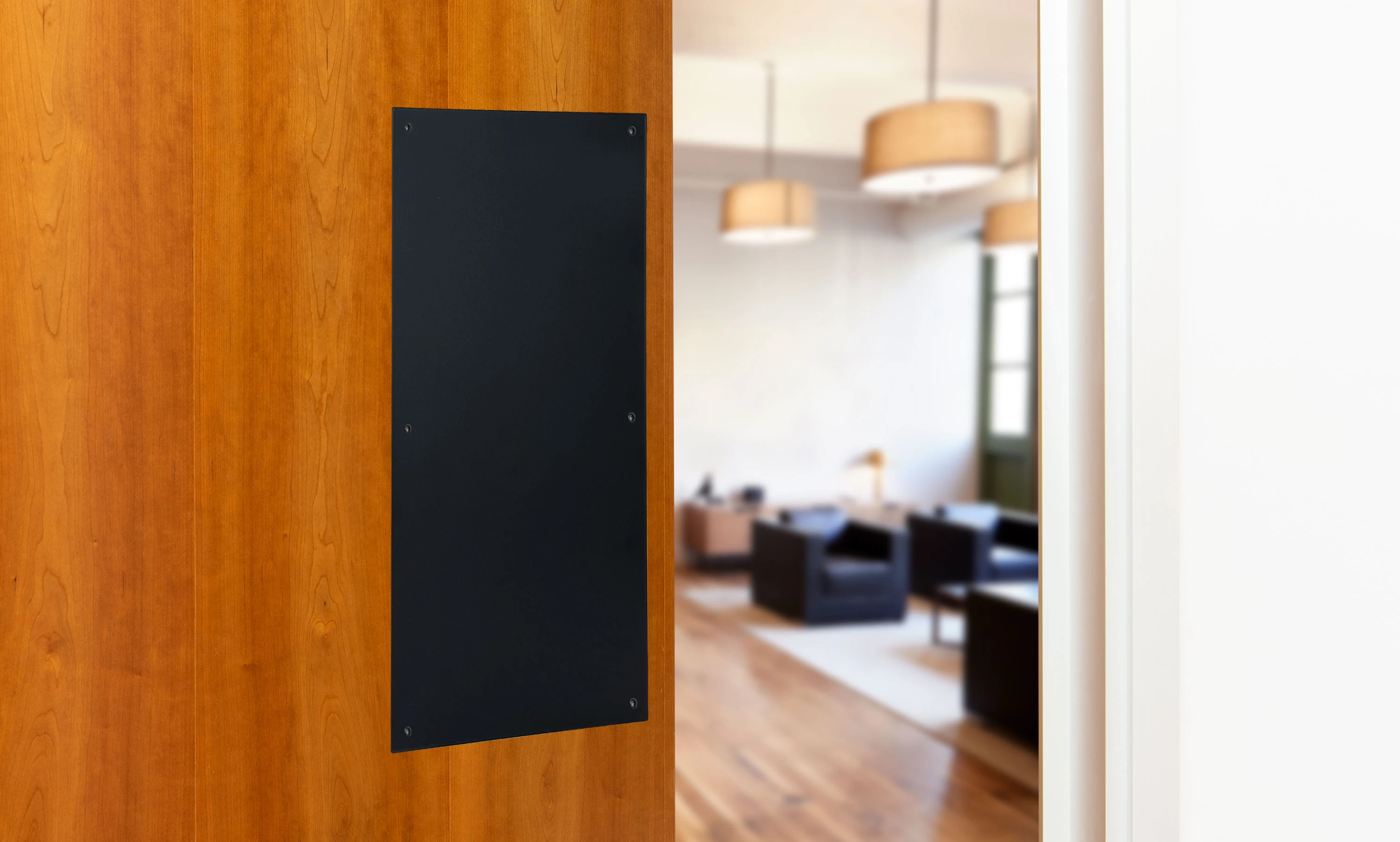 8"x16" Push Plate, Matte Black variant image view