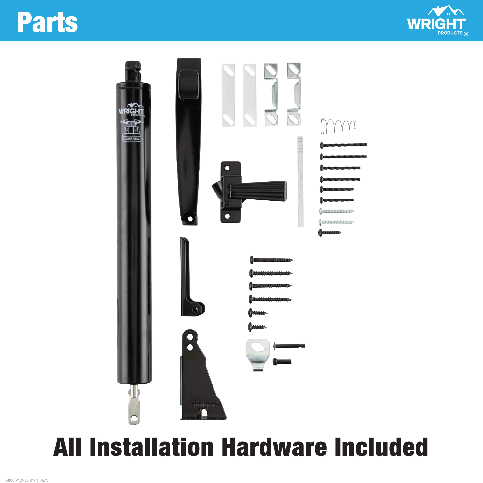 Pneumatic Closer and Push Button Latch Combo Kit variant image view