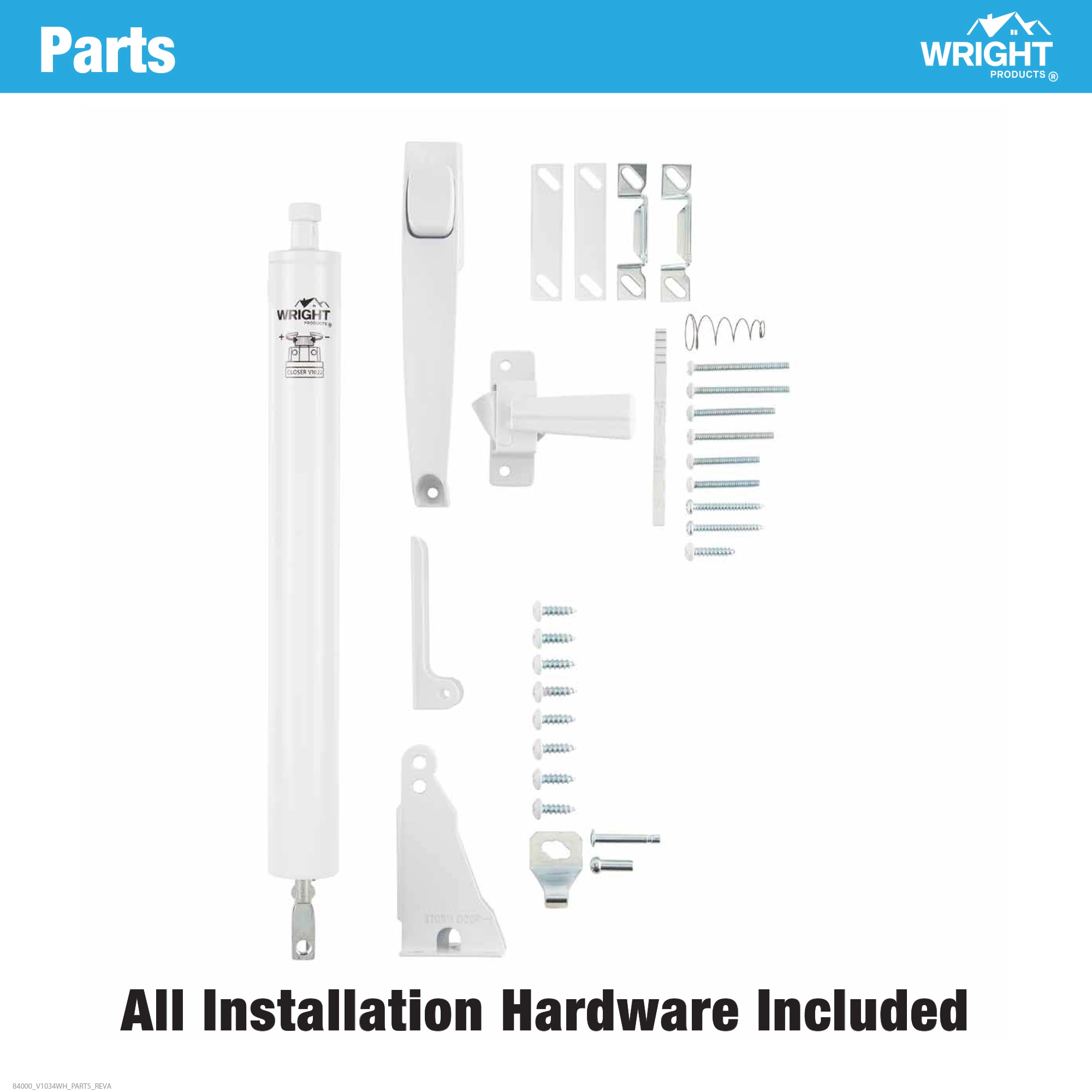 Pneumatic Closer and Push Button Latch Combo Kit variant image view