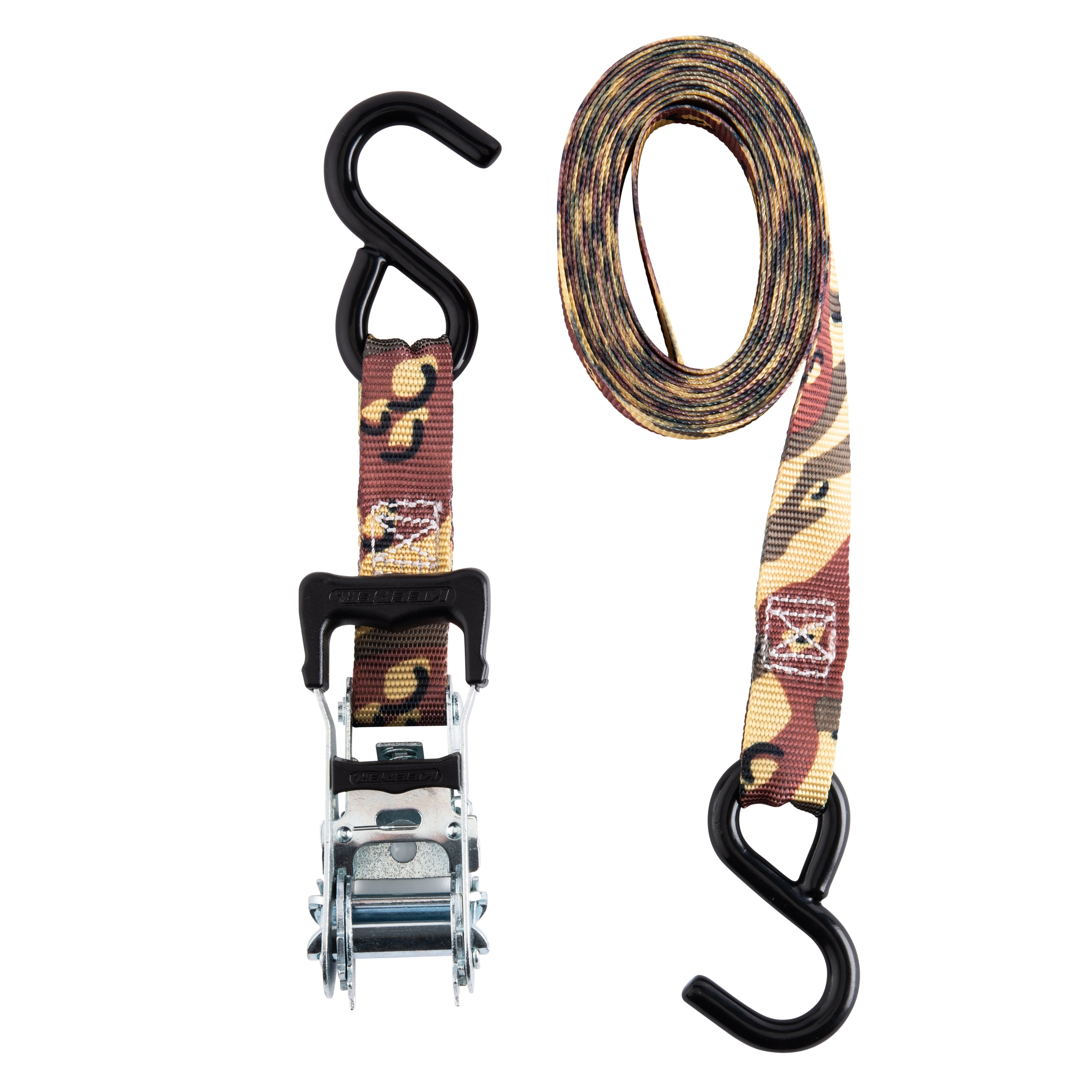 1” x 12’ Camo Ratchet Tie-Down with Open Handle variant image view