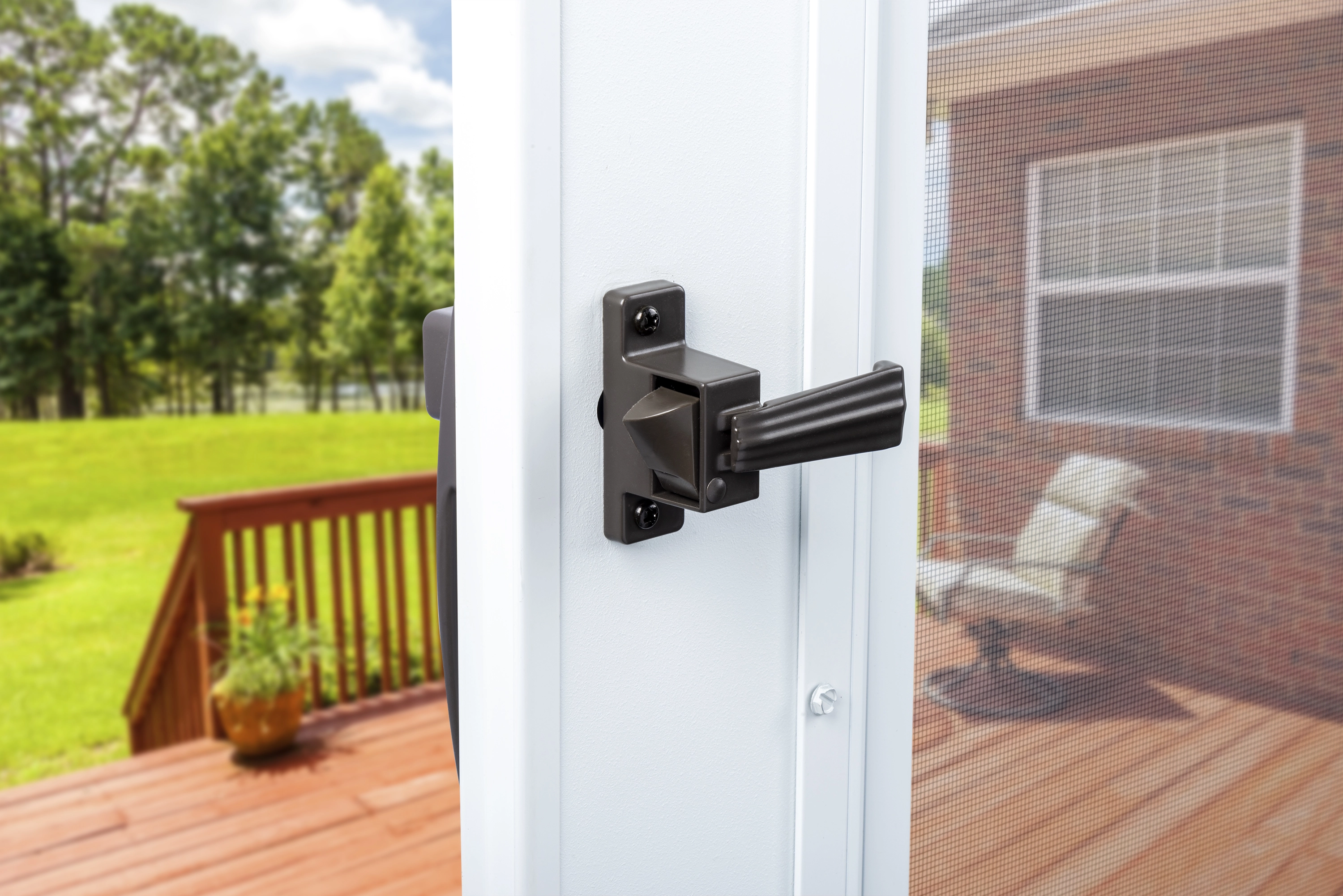 Push Button Latch For Screen and Storm Doors variant image view