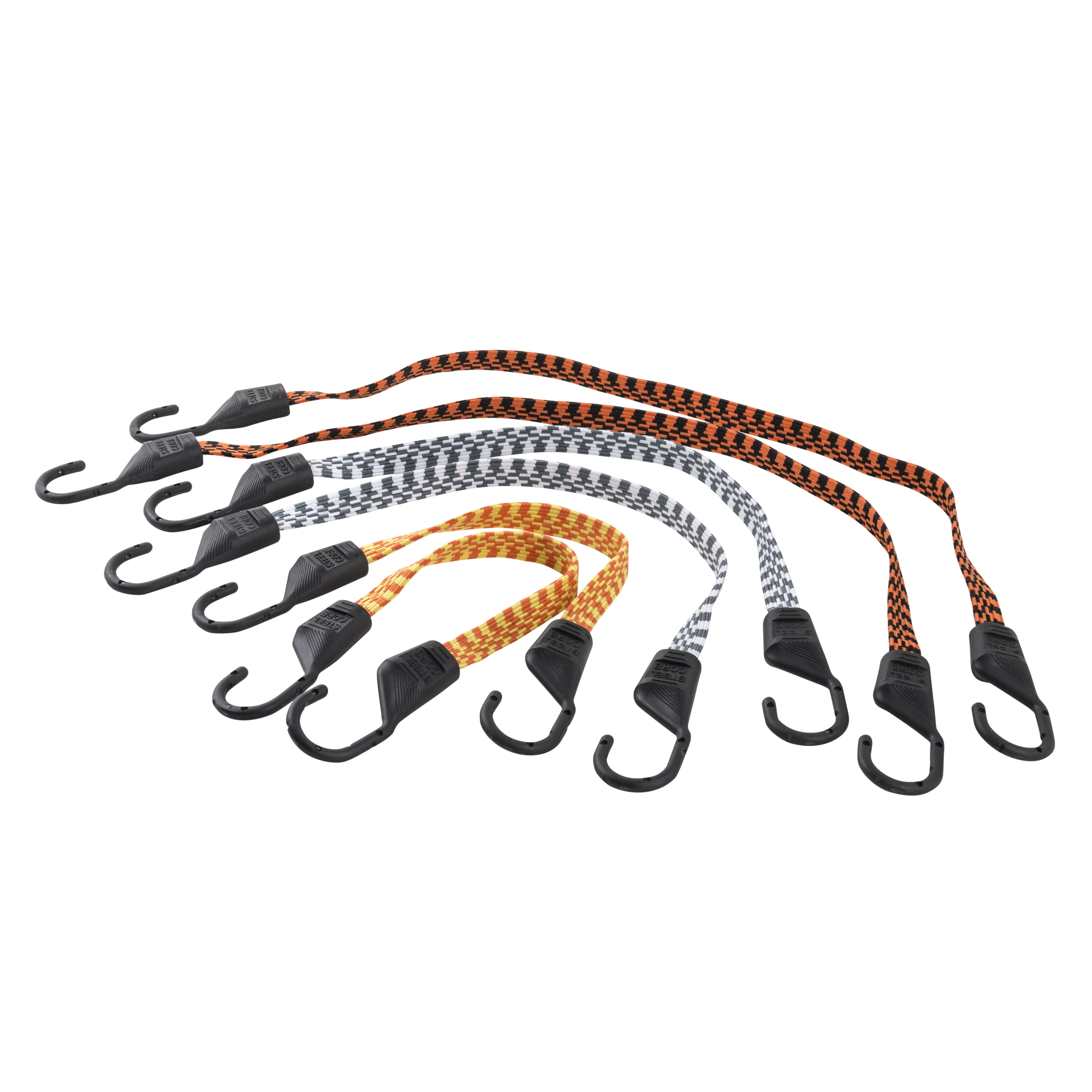 Flat Bungee Cords, 6 Pack variant image view