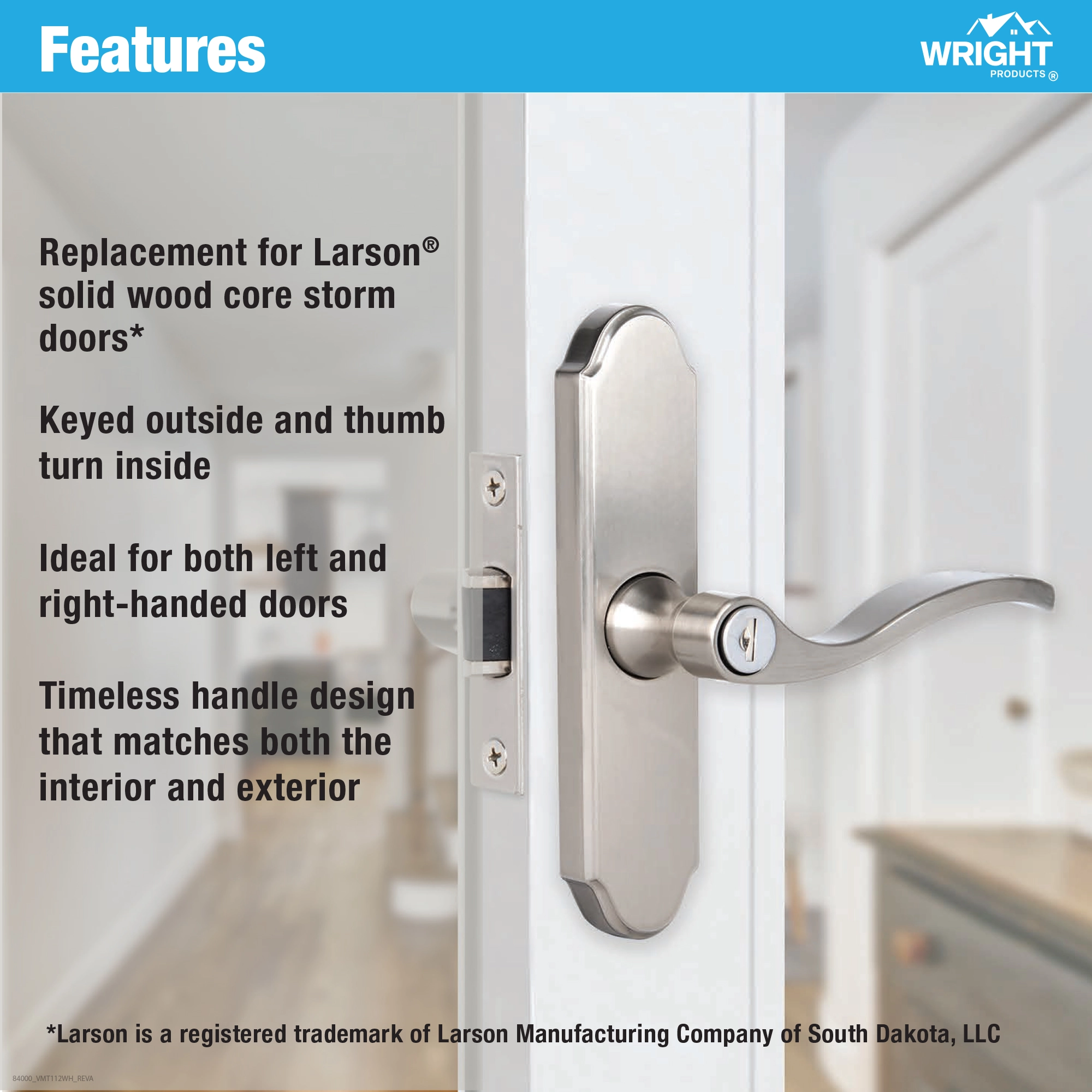 Serenade Mortise Leverset for Wood Core Doors variant image view