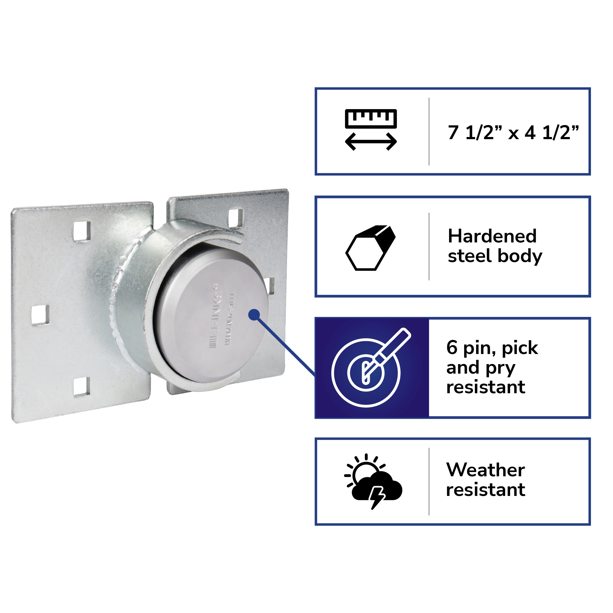 Commercial Puck Lock with Round Hasp variant image view