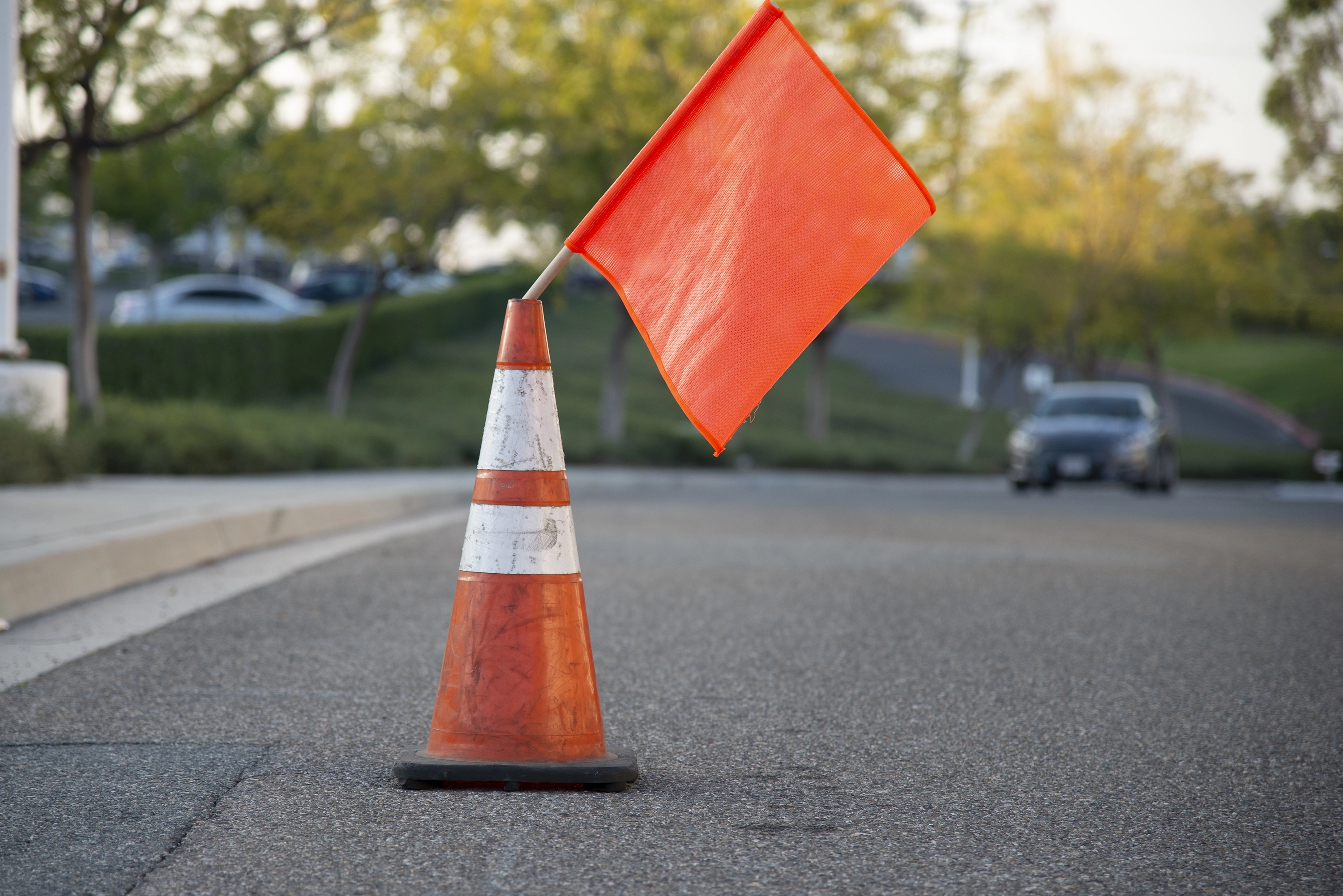 Safety Flag with Wooden Dowel variant image view