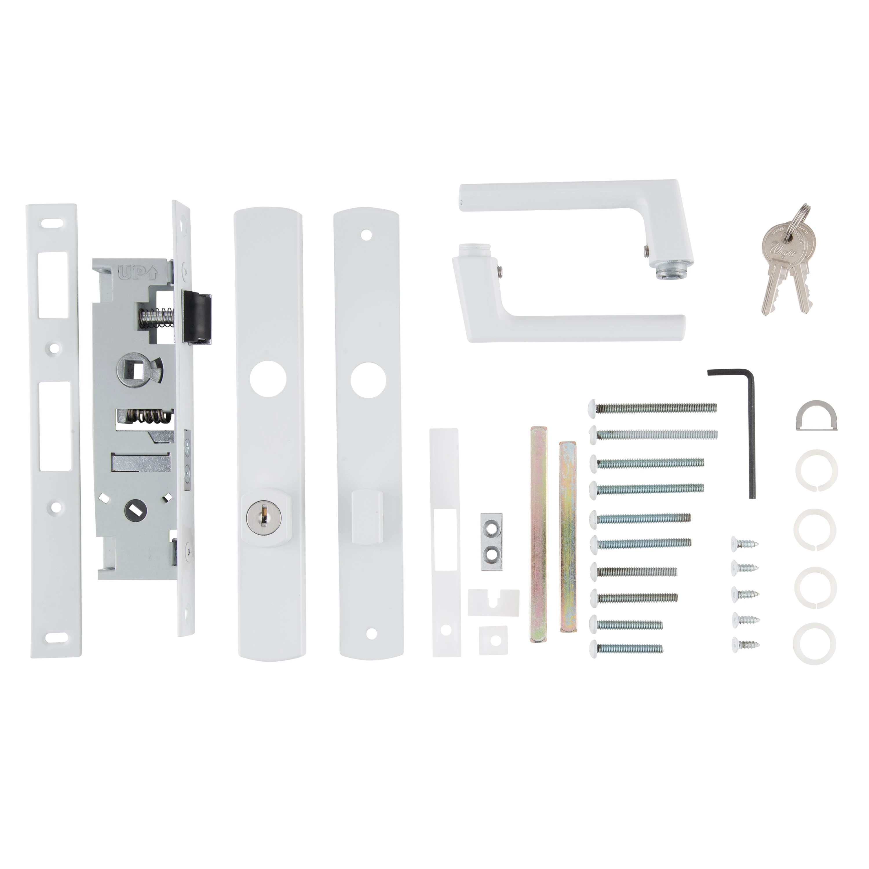 Ventana Contemporary Mortise Keyed Lever Mount Latch with Deadbolt variant image view