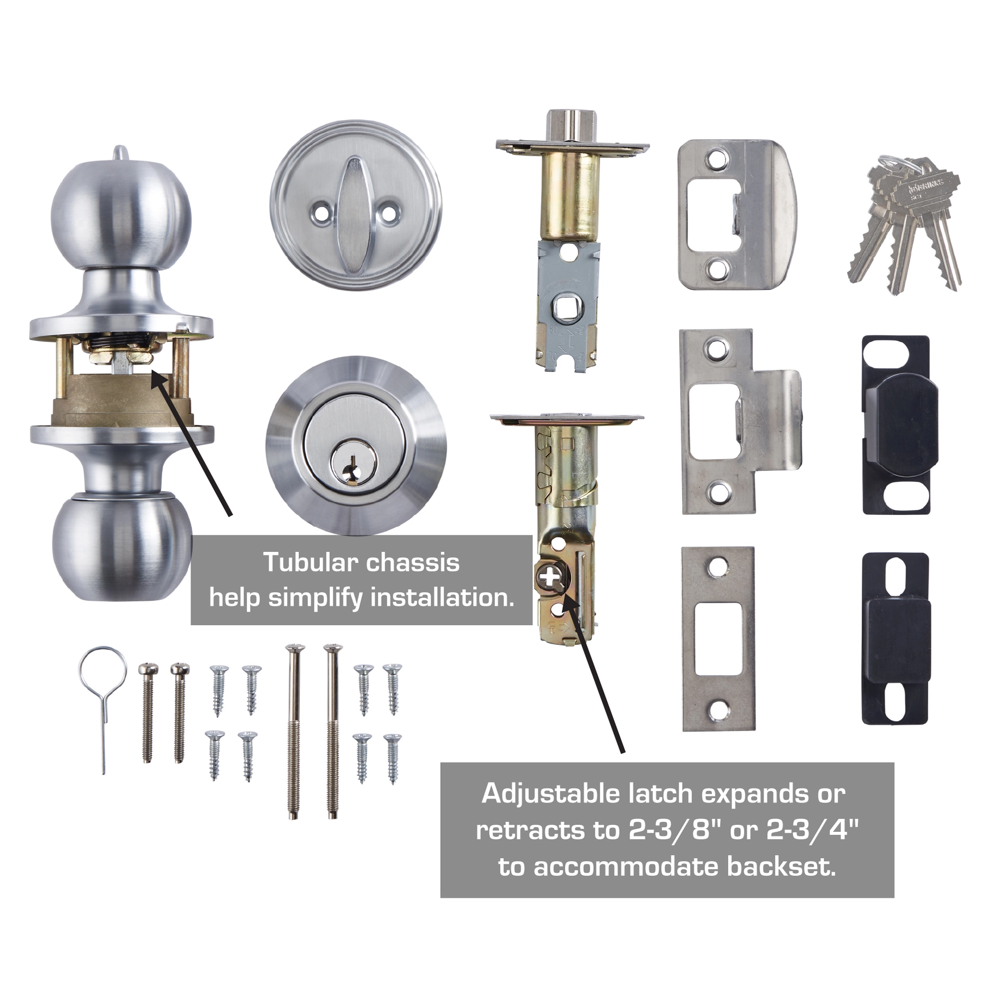 Keyed Entry Knob with Deadbolt variant image view