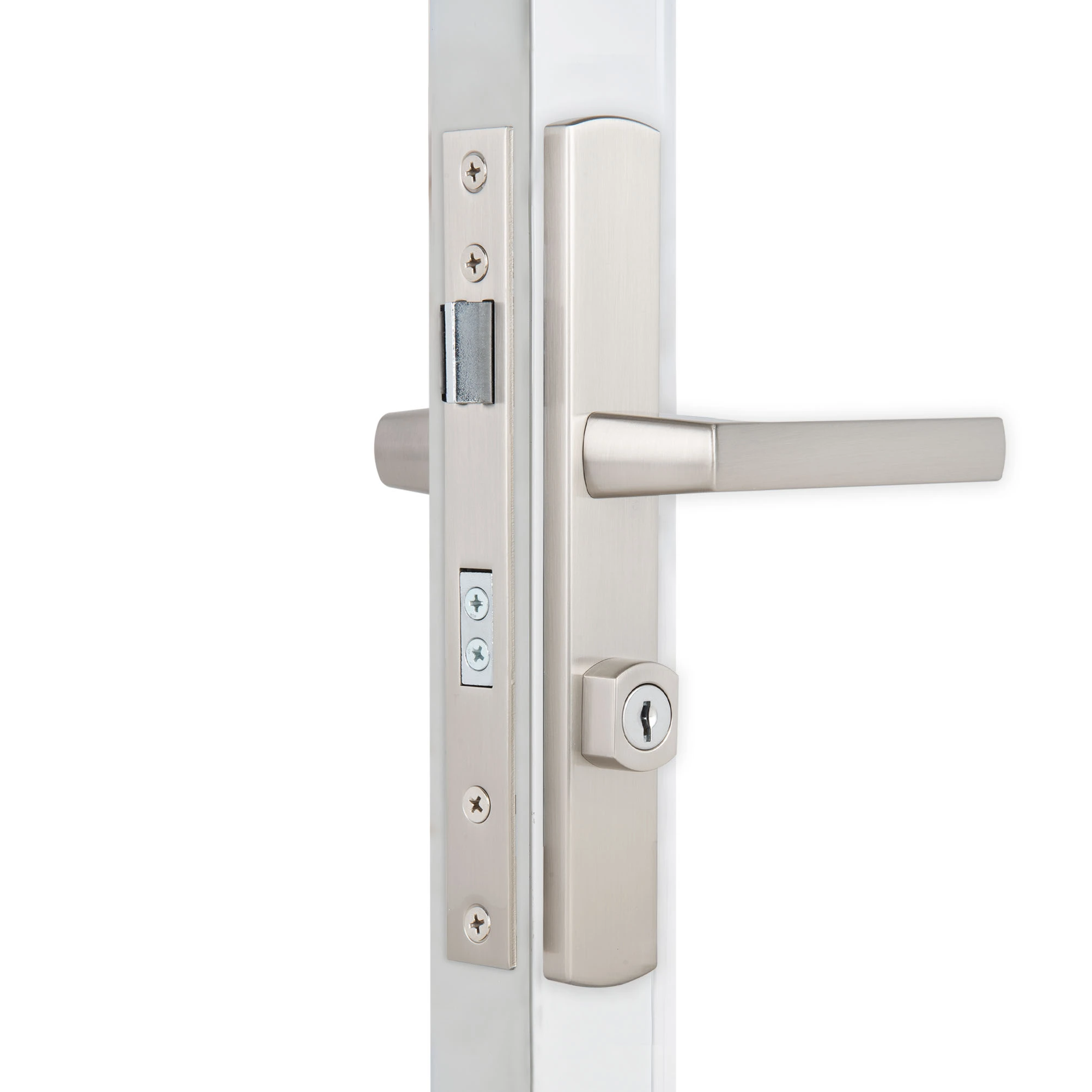 Ventana Contemporary Mortise Keyed Lever Mount Latch with Deadbolt variant image view