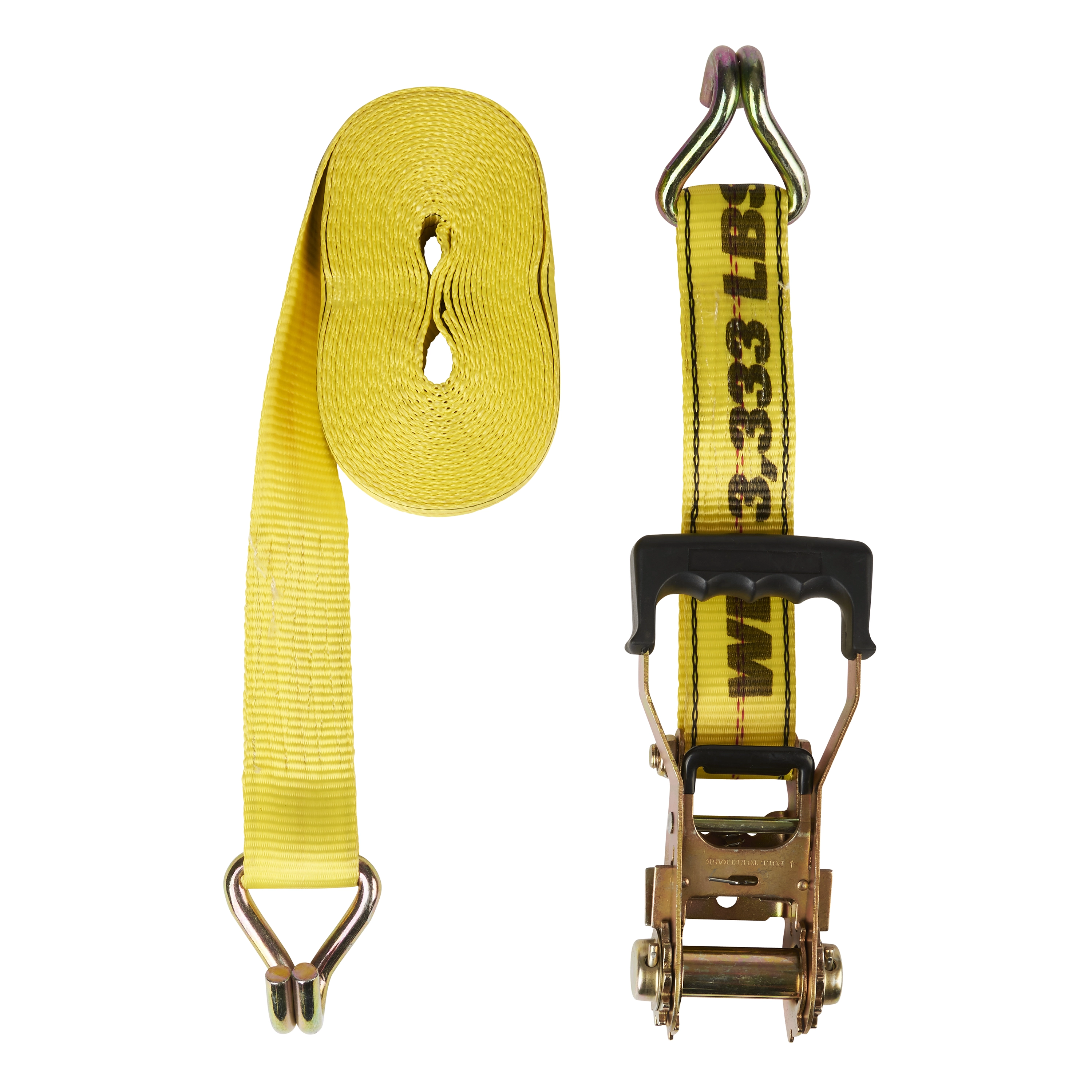 2" x 27' EZ Release Ratchet Tie-Down with Double J-Hooks variant image view