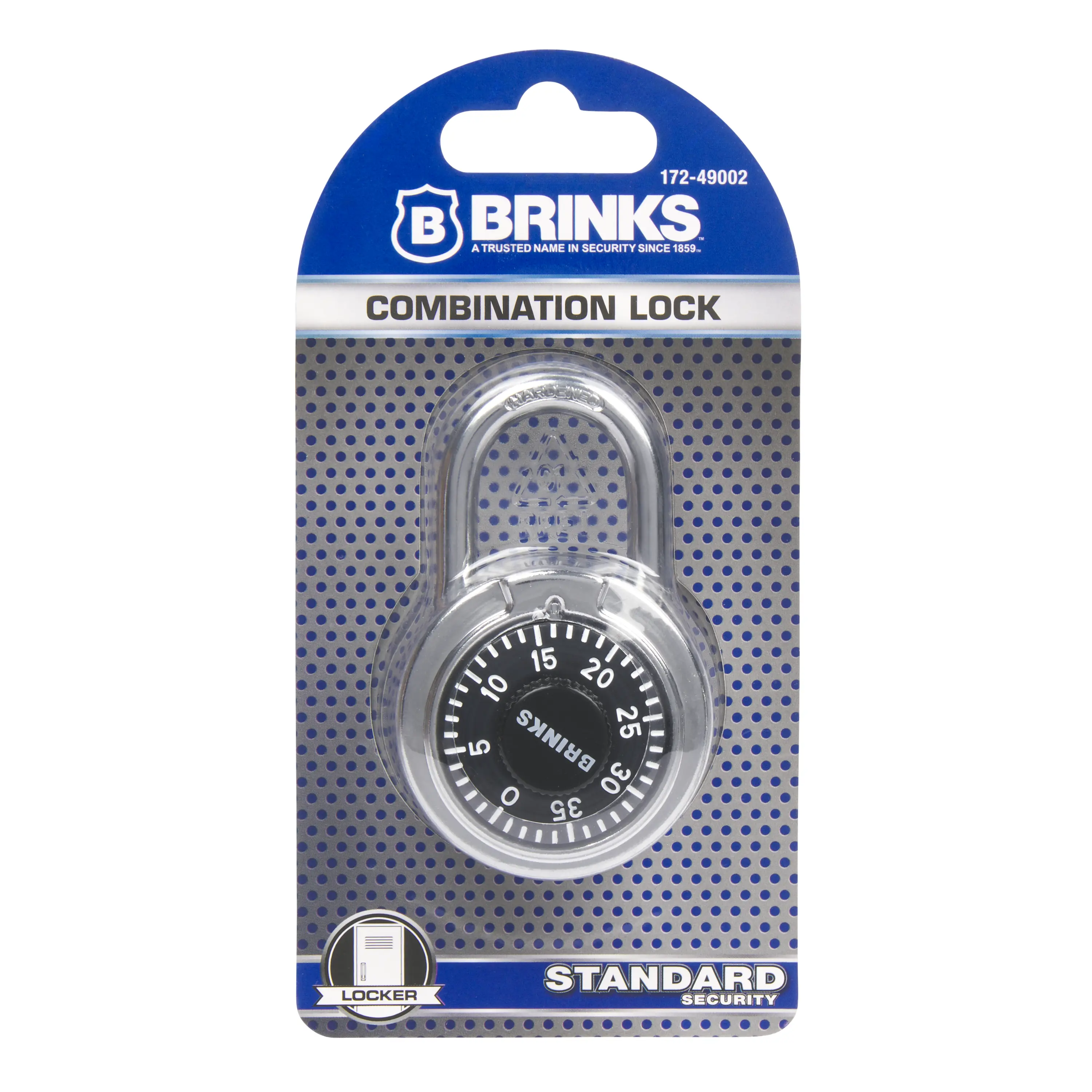 Brinks Dial Combination Padlock, 1-7/8in (50mm) Wide with1in (25mm) Shackle variant image view