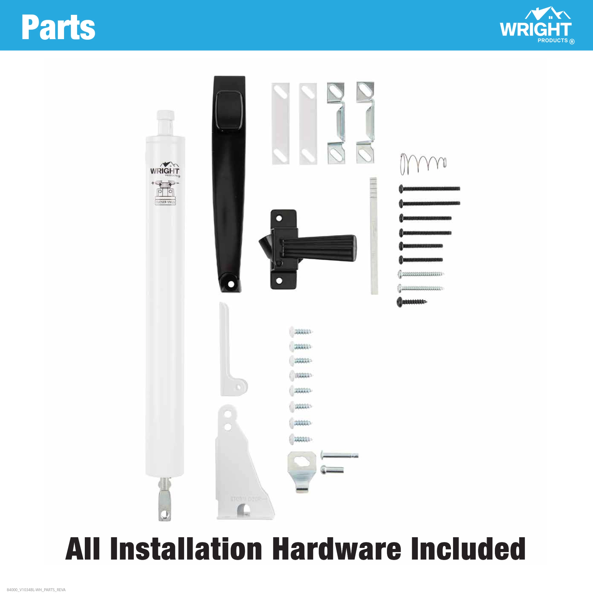 Pneumatic Closer and Push Button Latch Combo Kit variant image view