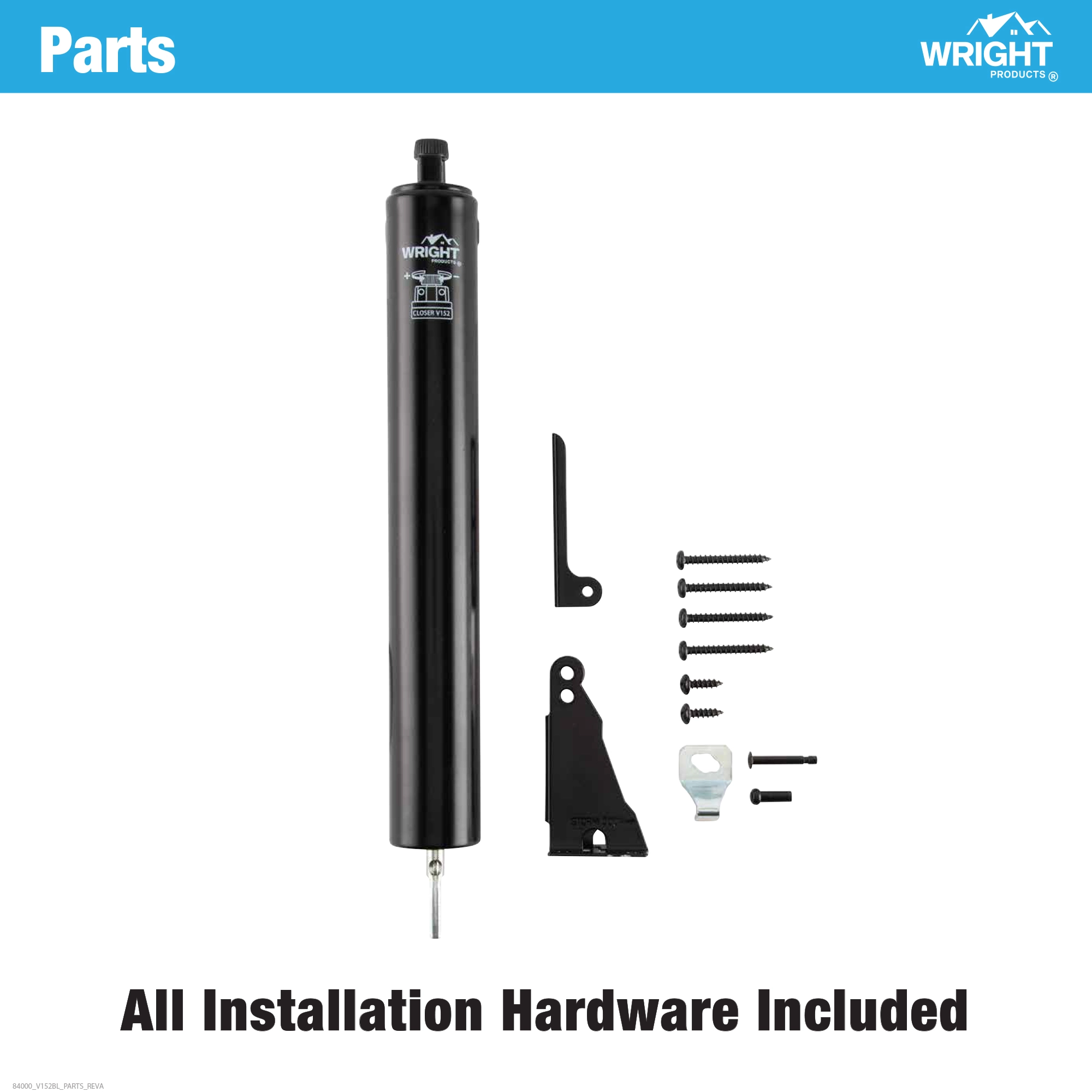 Heavy-Duty Pneumatic Storm Door Closer variant image view