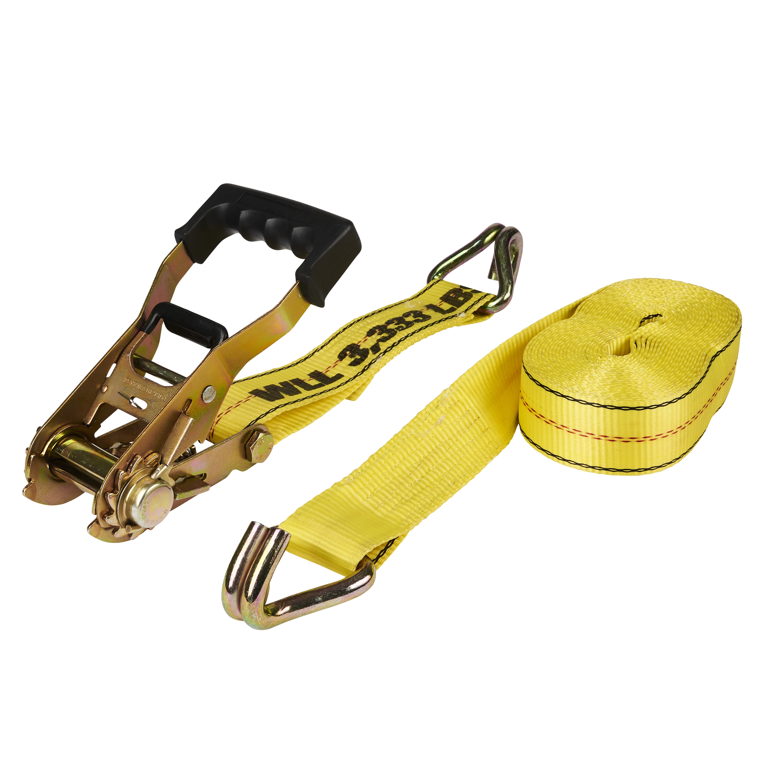 2" x 27' EZ Release Ratchet Tie-Down with Double J-Hooks variant image view